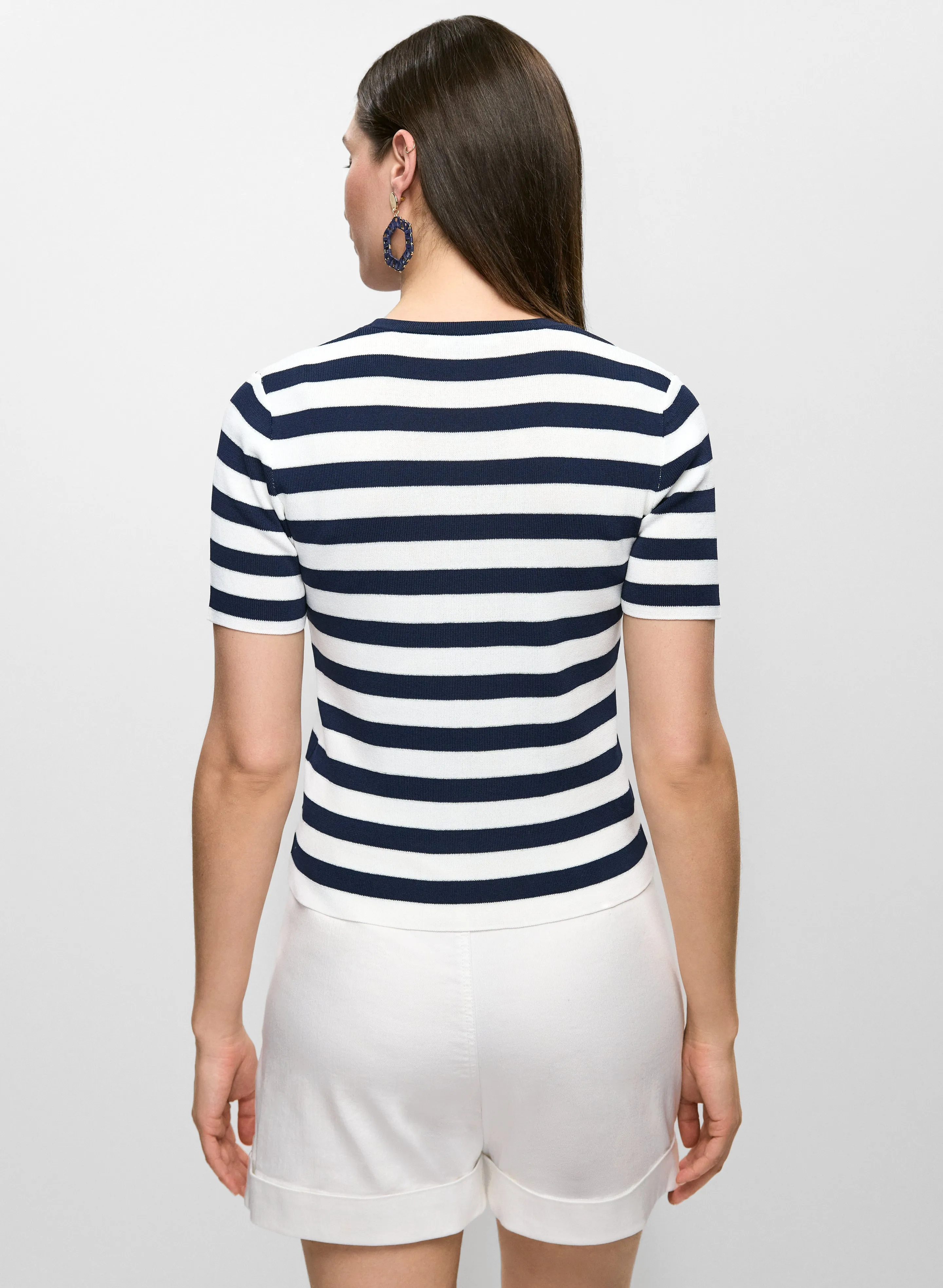 Striped Pullover Knit Top sold by Melanie Lyne product image thumbnail 4