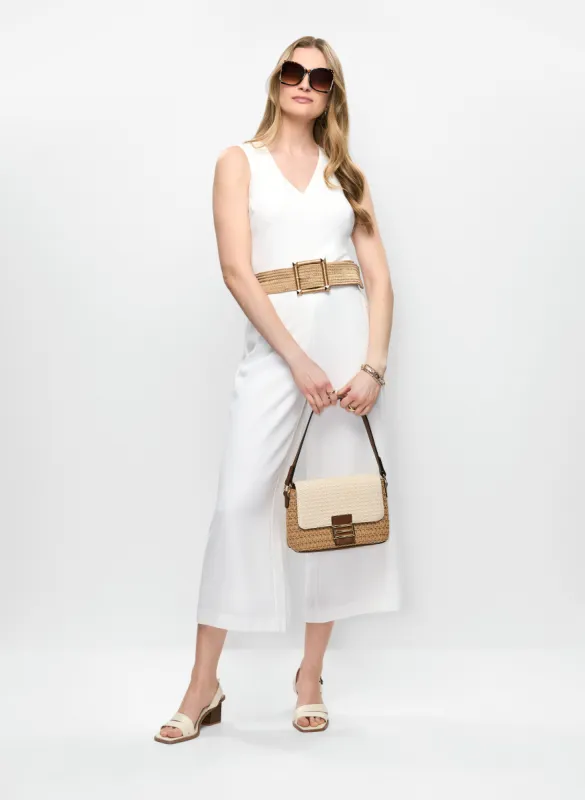 Crepe V-Neck Jumpsuit sold by Melanie Lyne