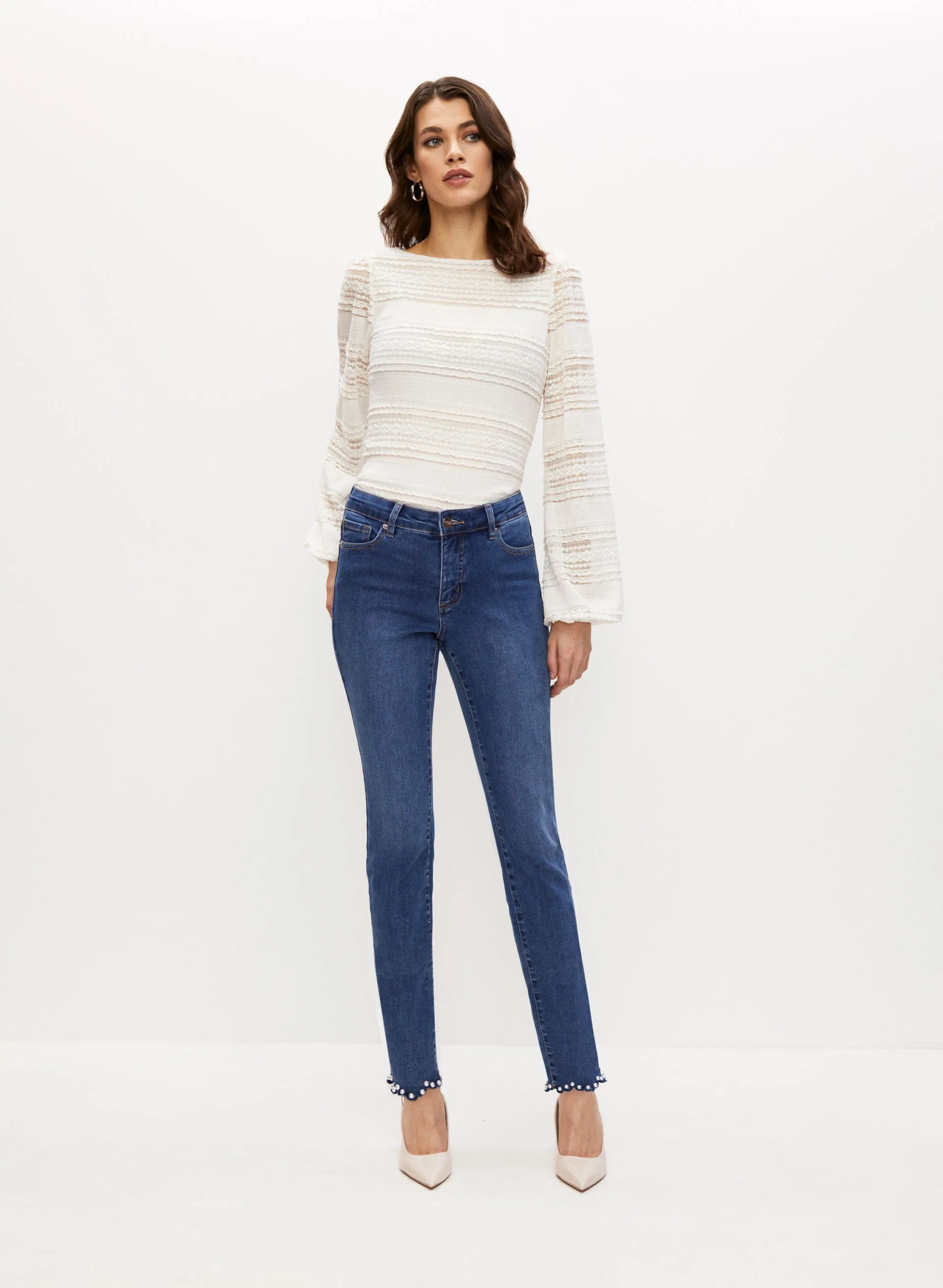 Scalloped Slim Leg Jeans sold by Melanie Lyne product image thumbnail 3