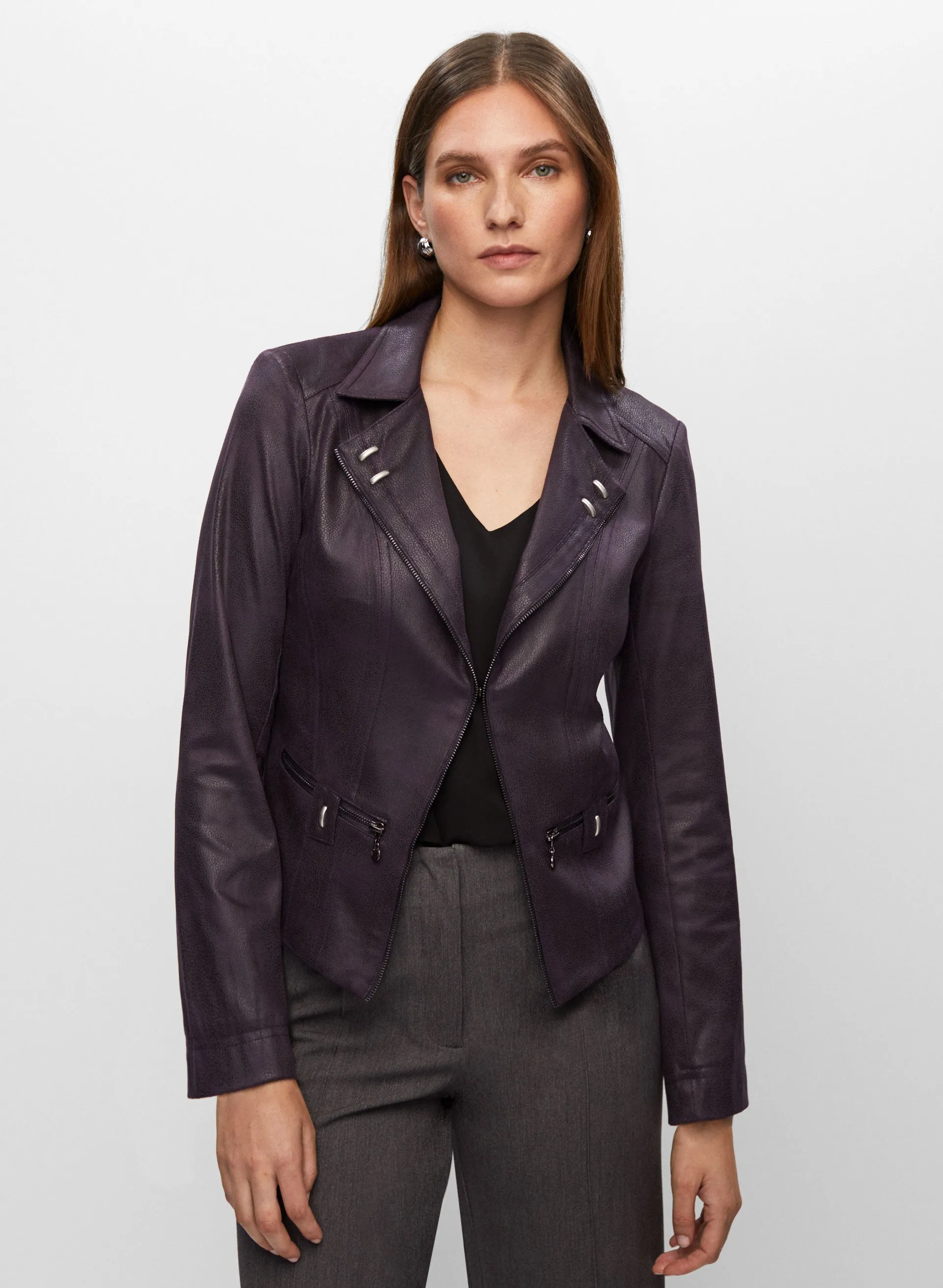 Vex - Stud Detail Faux Suede Jacket sold by Melanie Lyne product image thumbnail 5