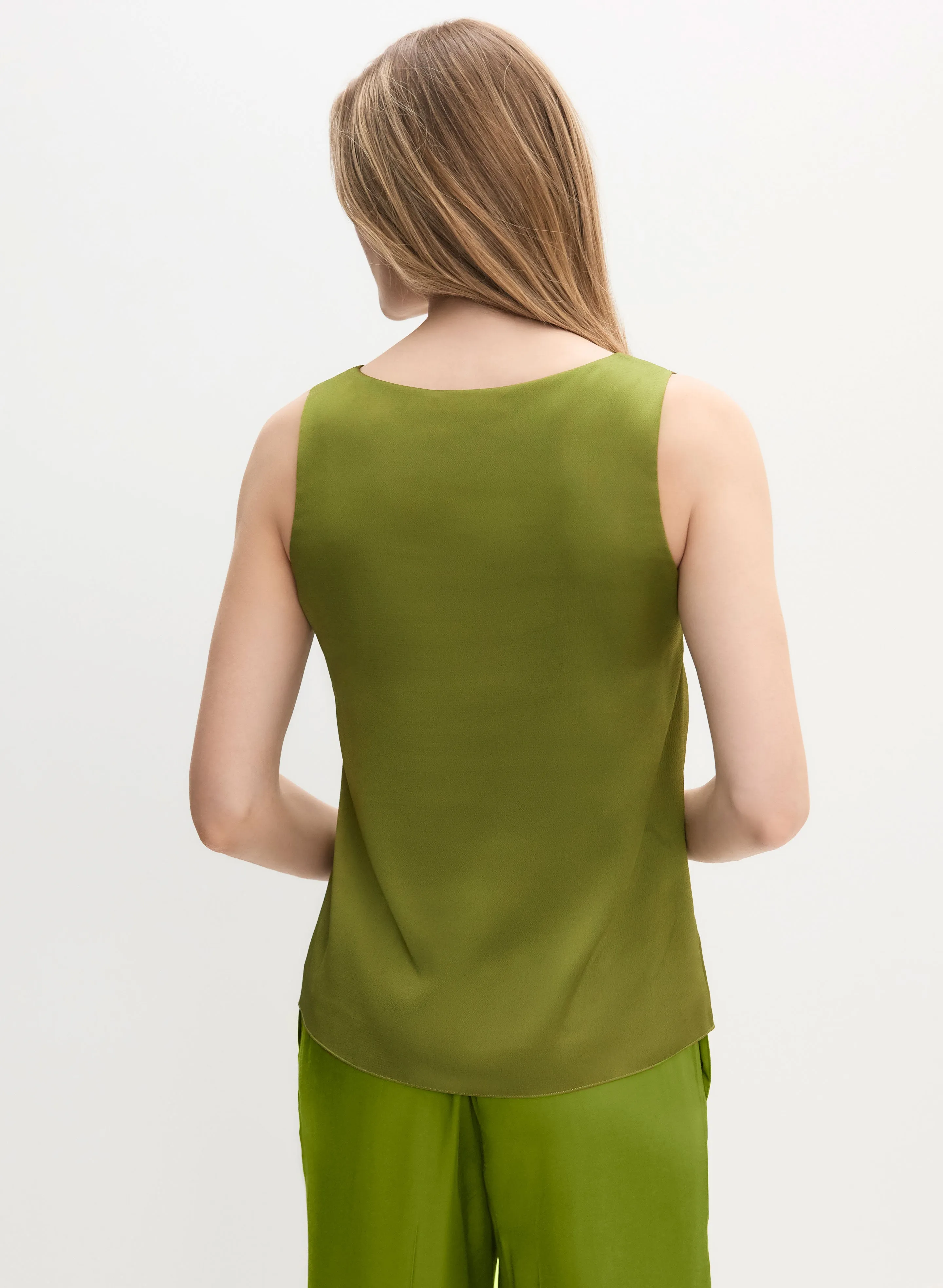 Essential V-Neck Satin Tank Top sold by Melanie Lyne product image thumbnail 4