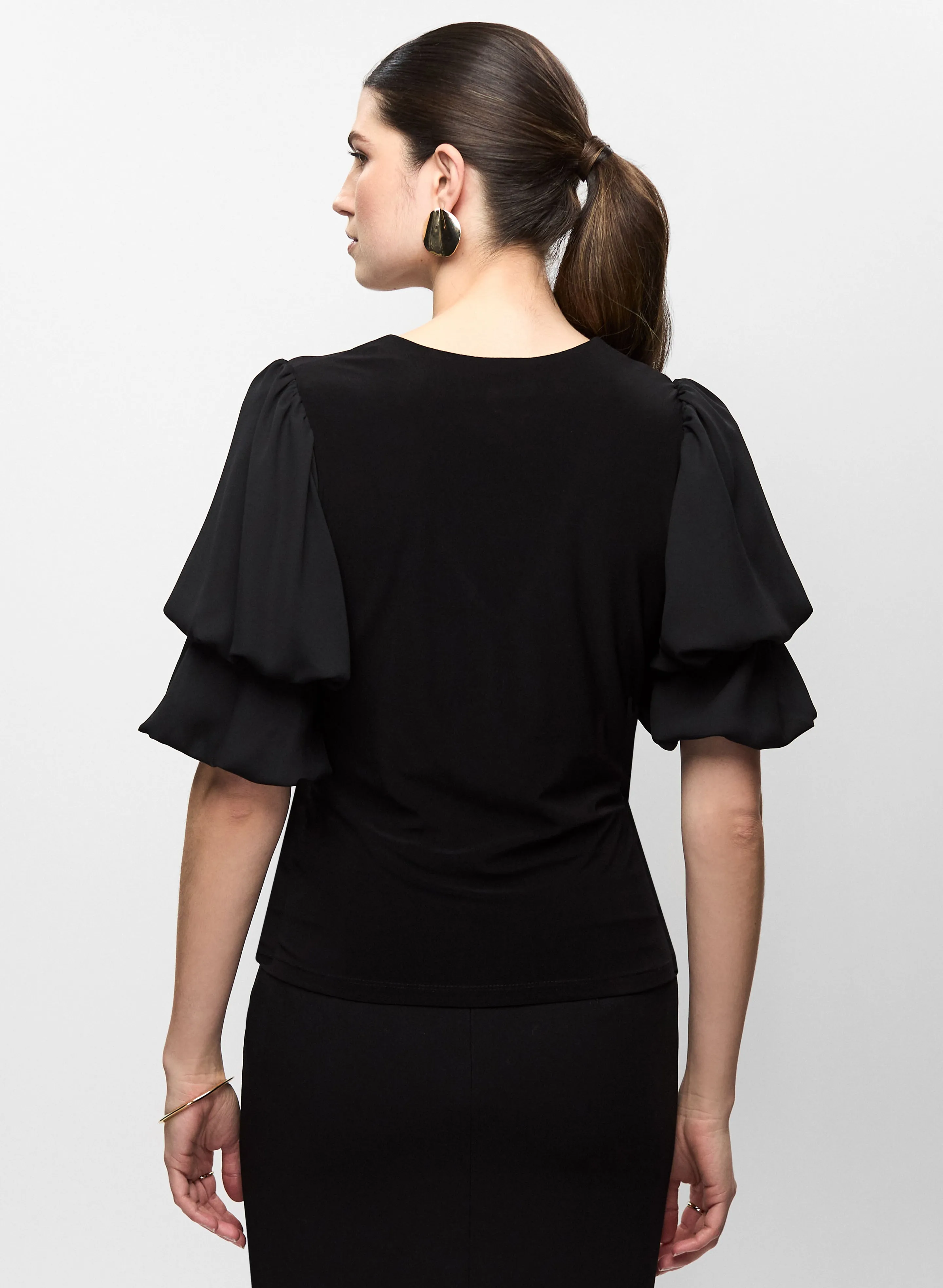 Chiffon Tiered Sleeve Top sold by Melanie Lyne product image thumbnail 4