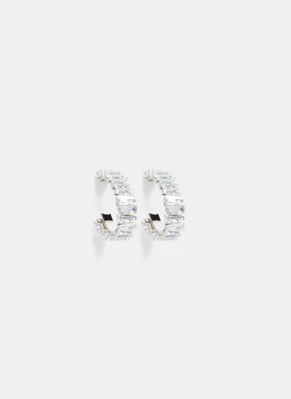Cubic Zirconia Open-Hoop Earrings sold by Melanie Lyne