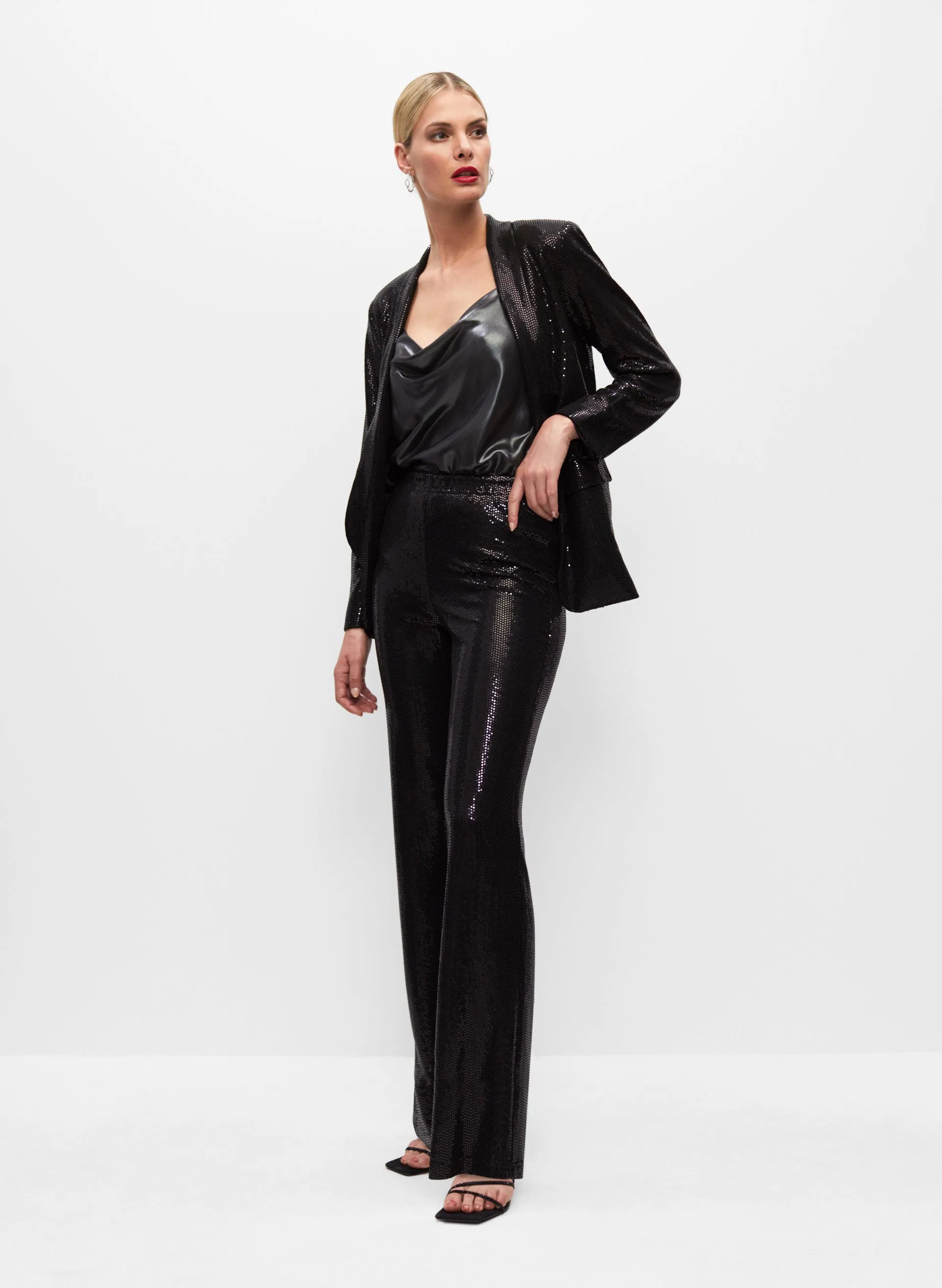 Pull-On Sequin Straight Leg Pants sold by Melanie Lyne product image thumbnail 3
