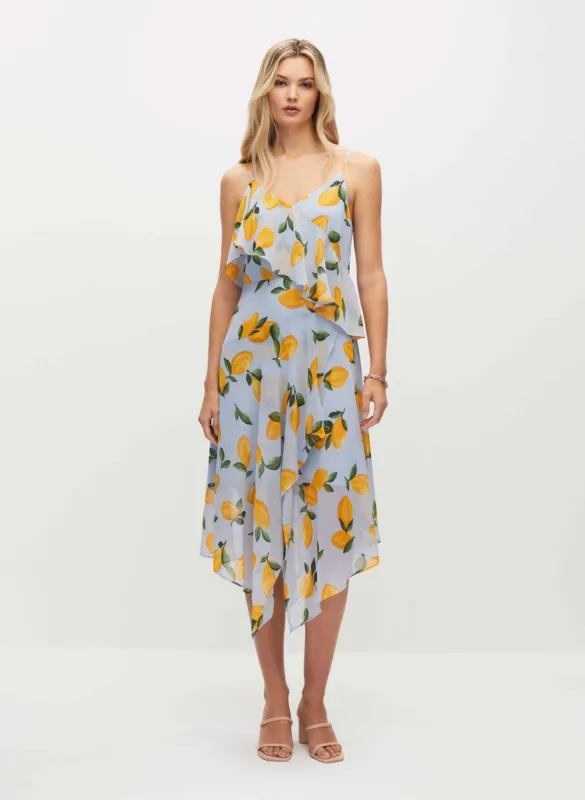 Lemon Print Chiffon Dress sold by Melanie Lyne