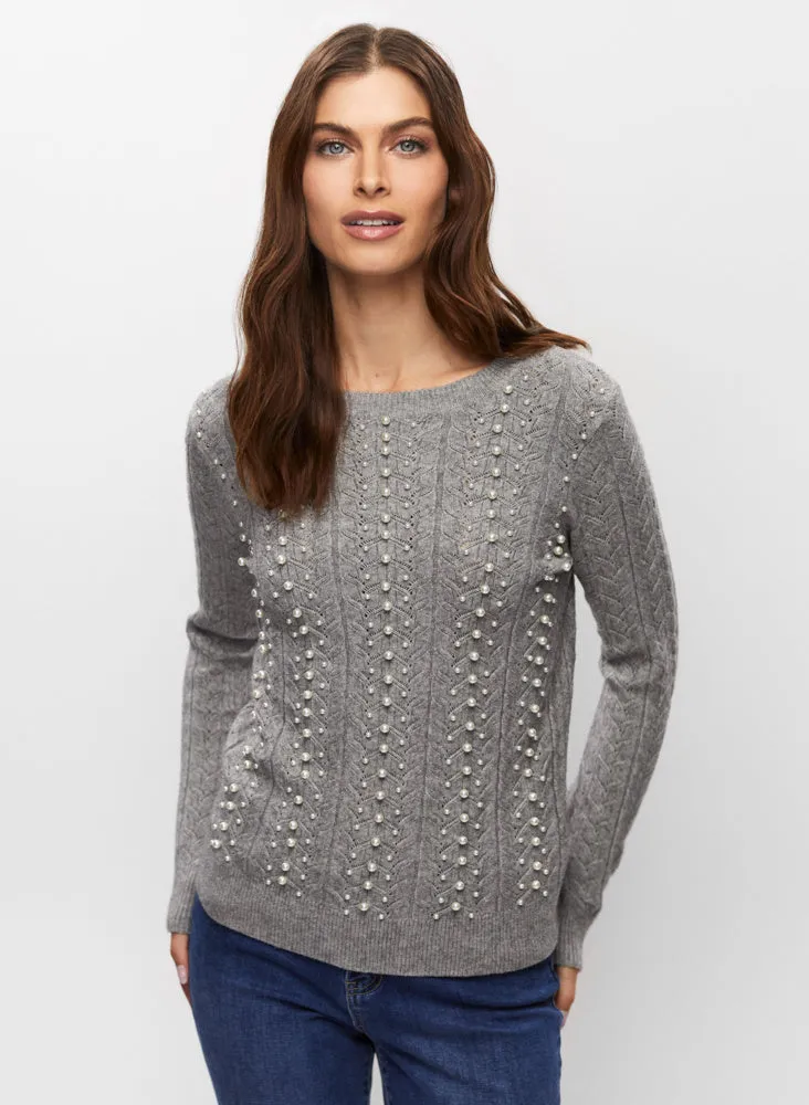 Pearl Detail Sweater & Embellished Jeans sold by Melanie Lyne product image thumbnail 2