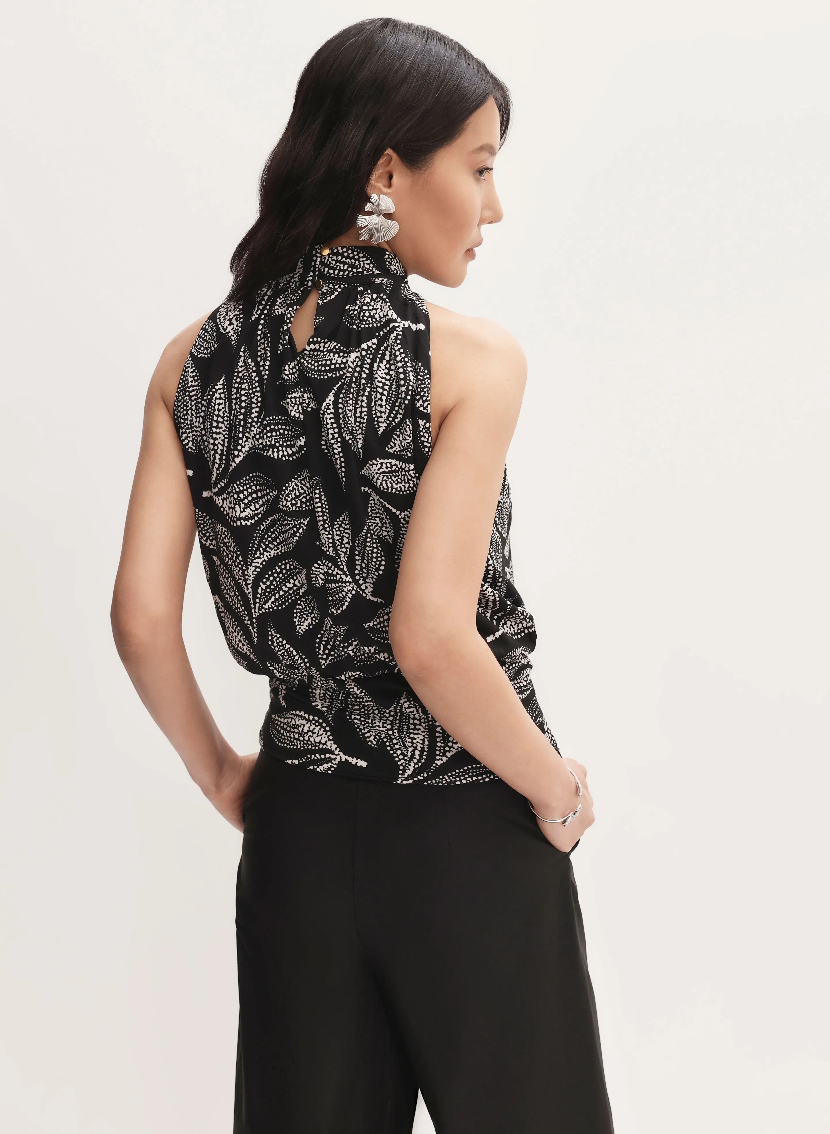 Sleeveless Leaf Print Top sold by Melanie Lyne product image thumbnail 4