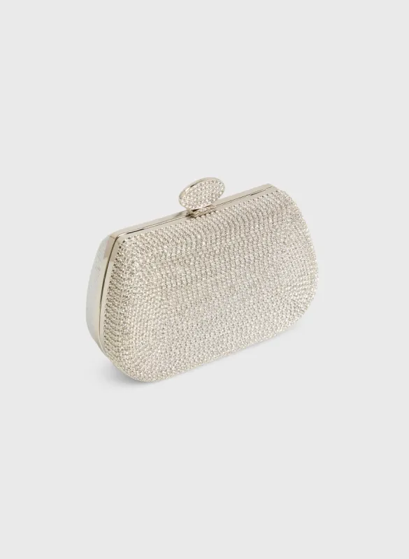 Crystal Embellished Box Clutch sold by Melanie Lyne