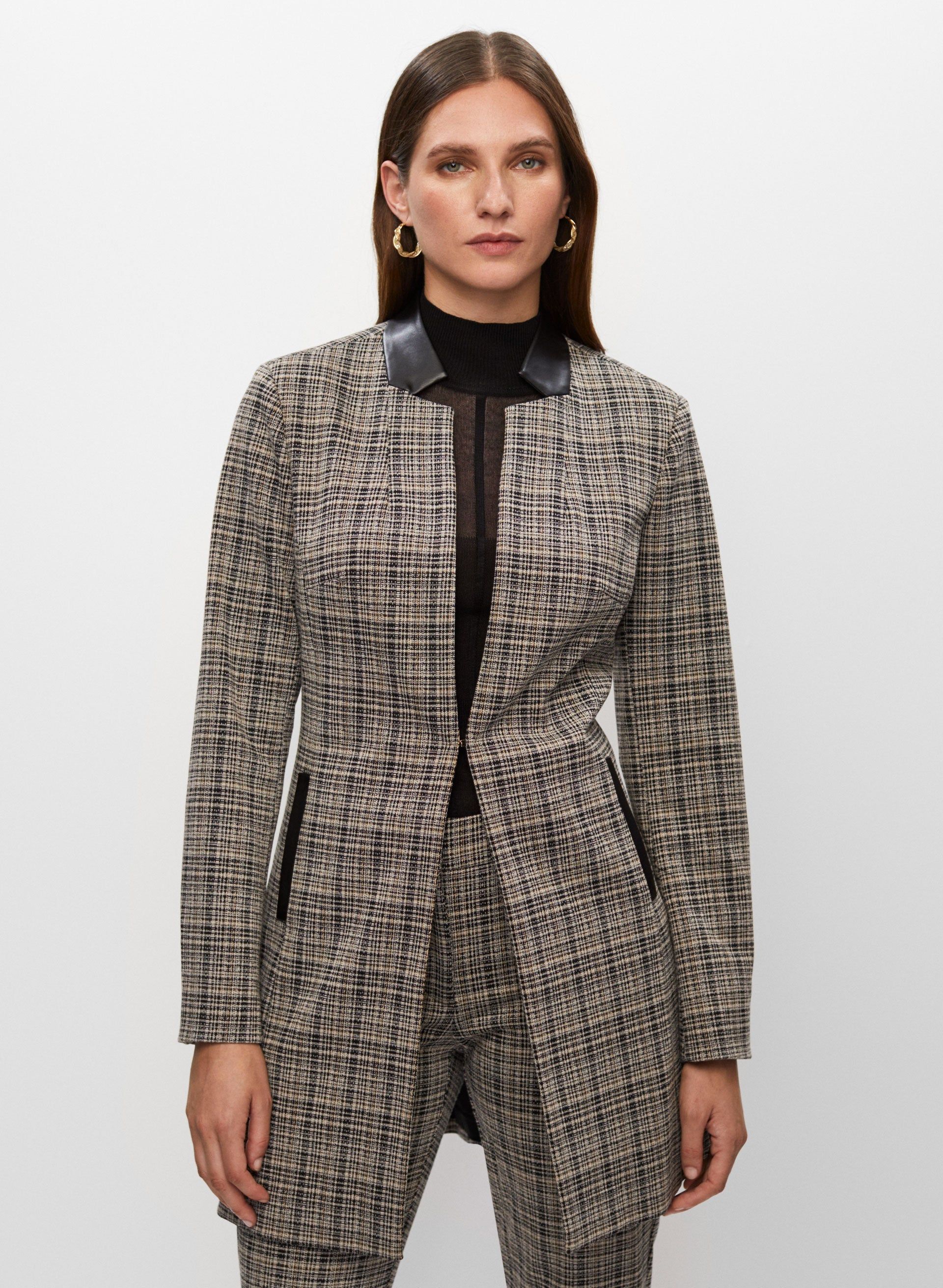 Long Plaid Jacket sold by Melanie Lyne product image thumbnail 5