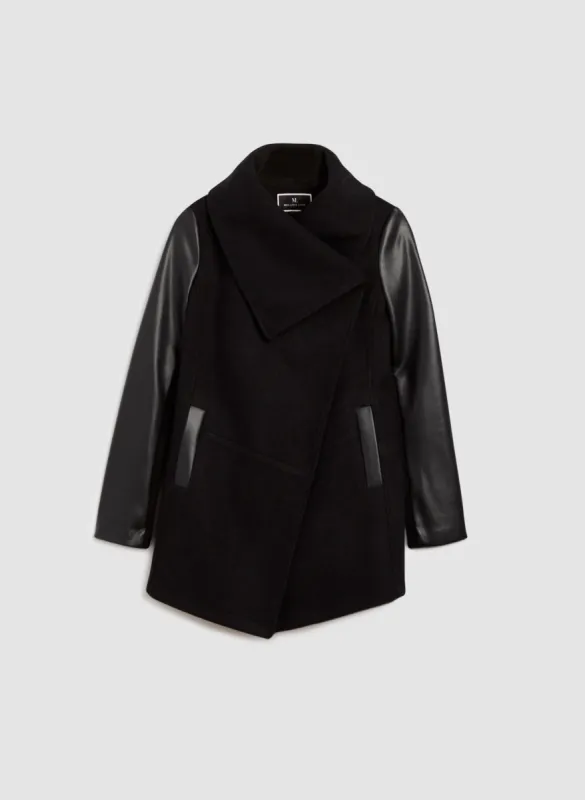 Wool & Vegan Leather Coat sold by Melanie Lyne