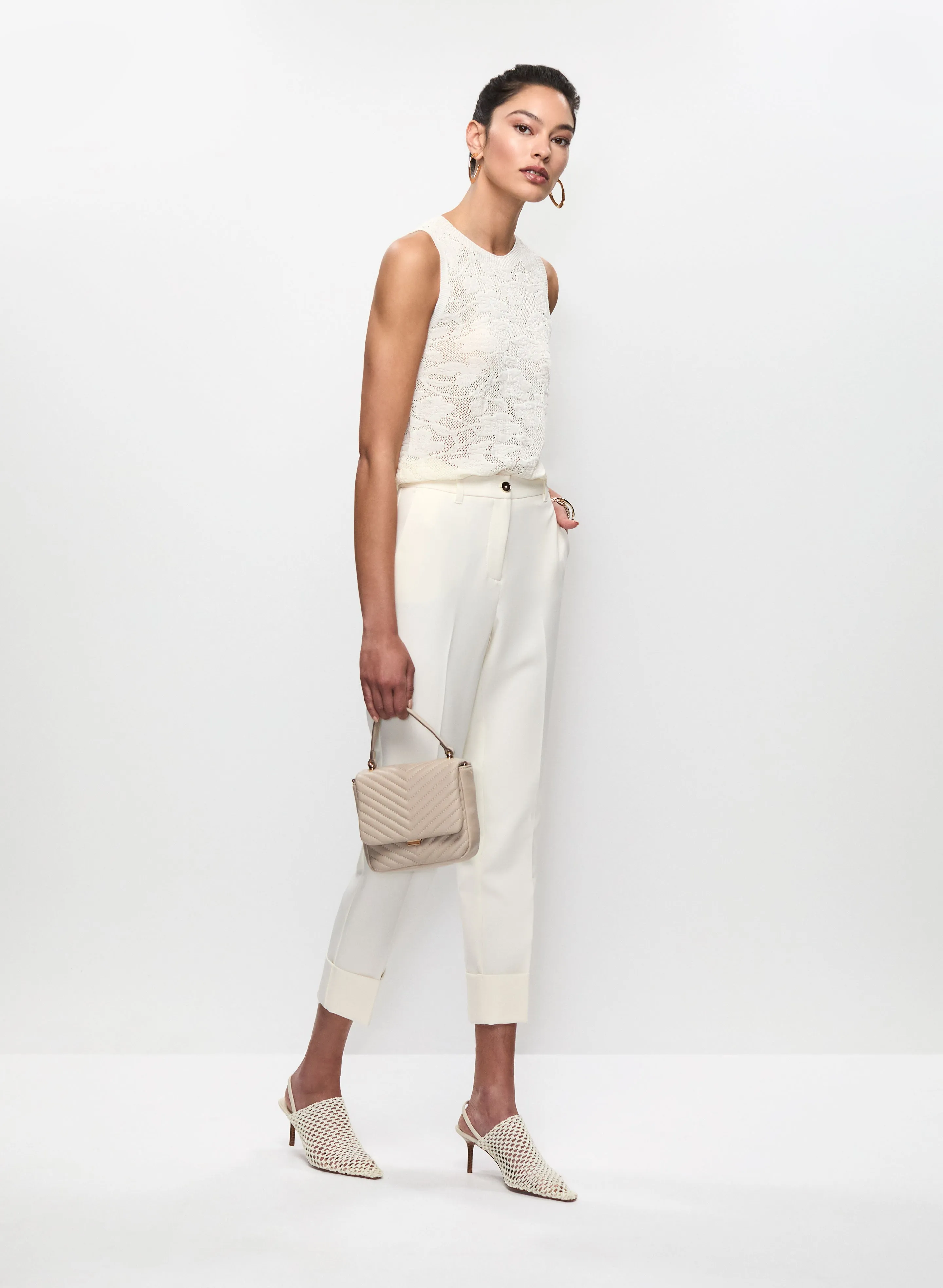 Floral Open-Knit Sleeveless Sweater sold by Melanie Lyne product image thumbnail 3