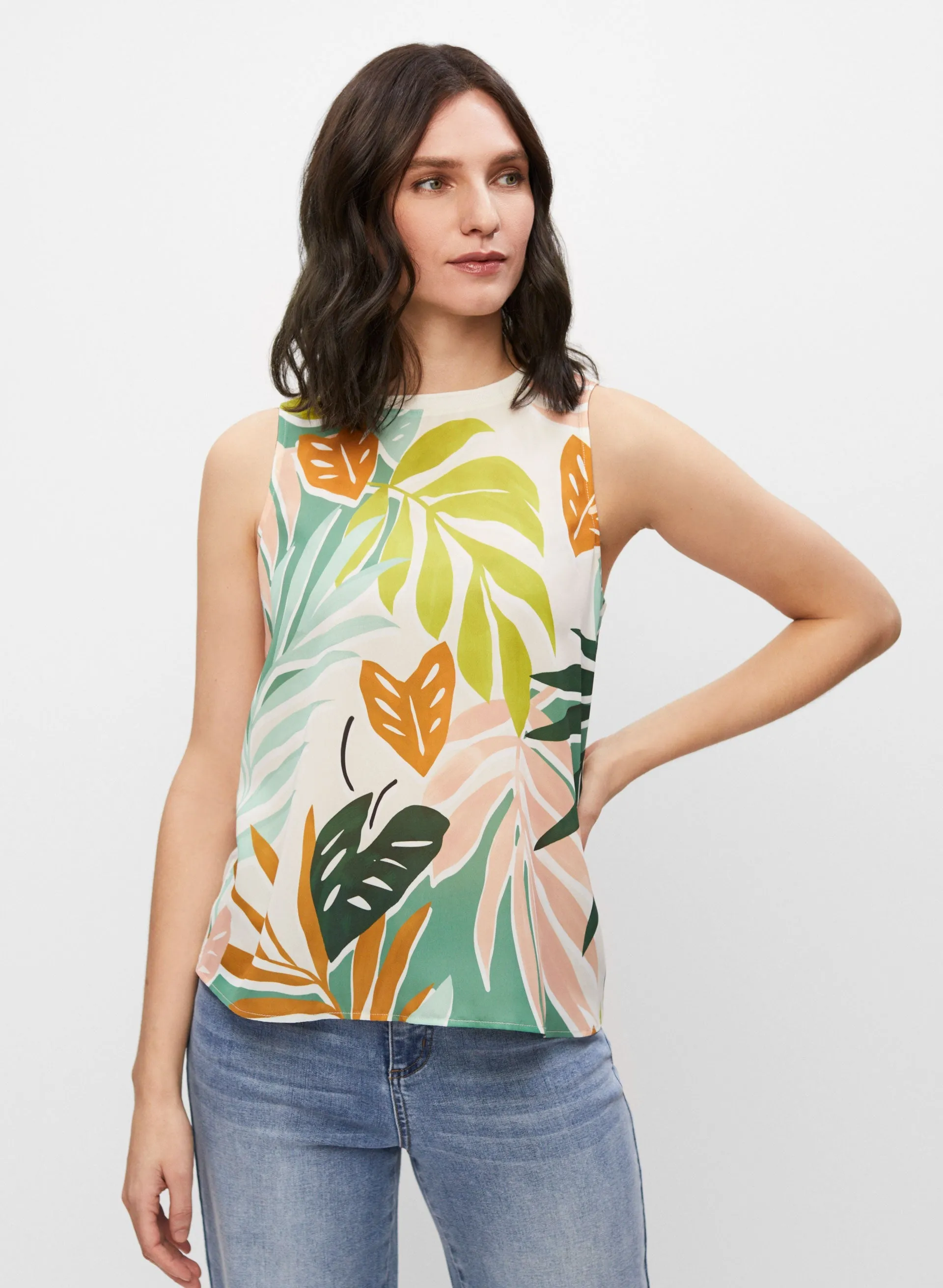 Tropical Print Sleeveless Top sold by Melanie Lyne product image thumbnail 5