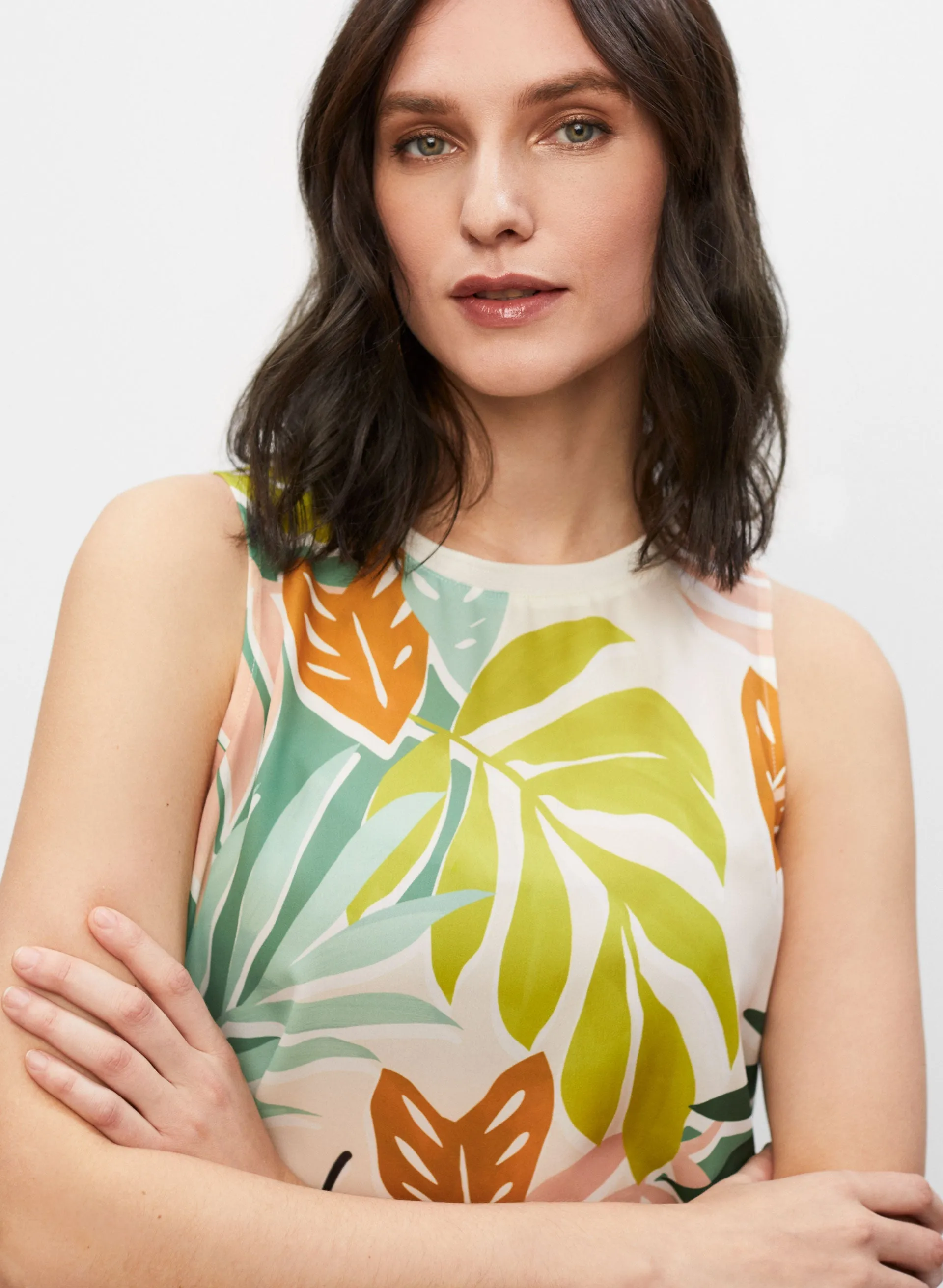 Tropical Print Sleeveless Top sold by Melanie Lyne product image thumbnail 3