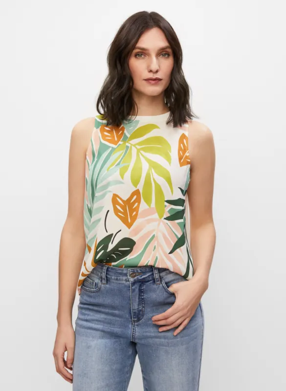 Tropical Print Sleeveless Top sold by Melanie Lyne
