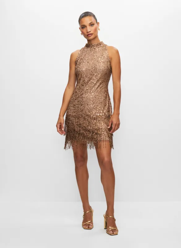Sequin Fringe Detail Dress sold by Melanie Lyne