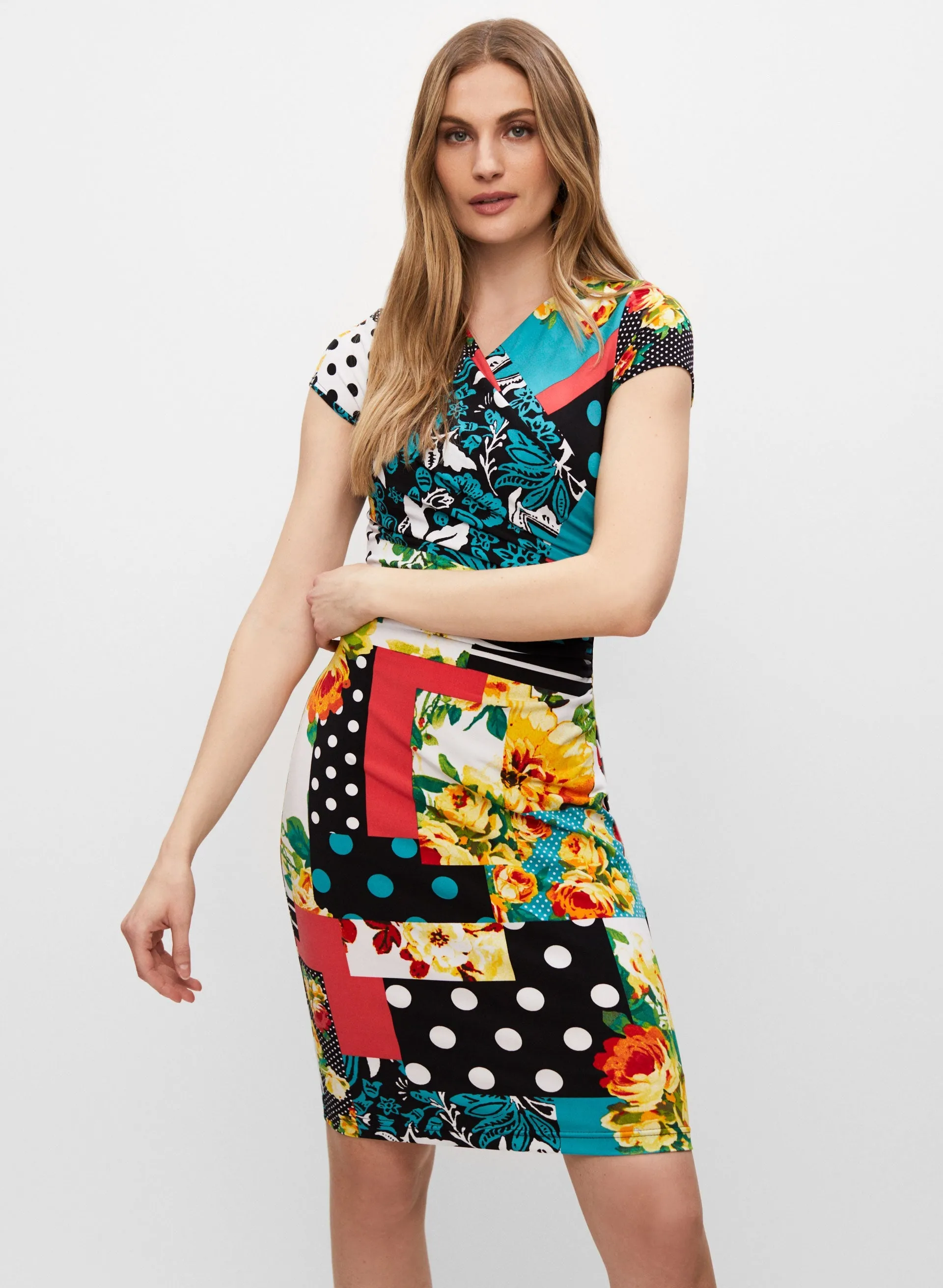 Mixed Print Dress sold by Melanie Lyne product image thumbnail 5