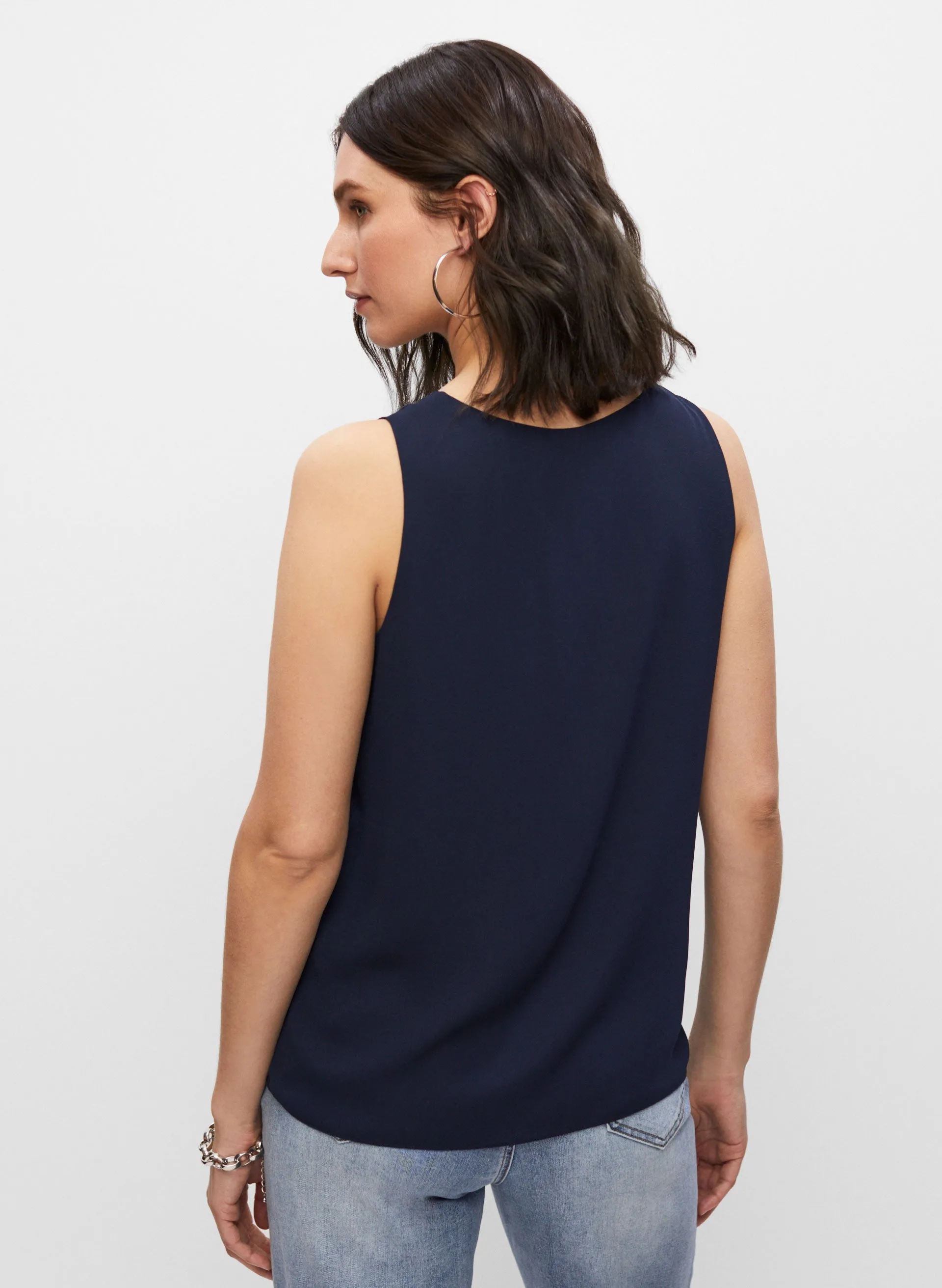 Sleeveless V-Neck Blouse sold by Melanie Lyne product image thumbnail 4