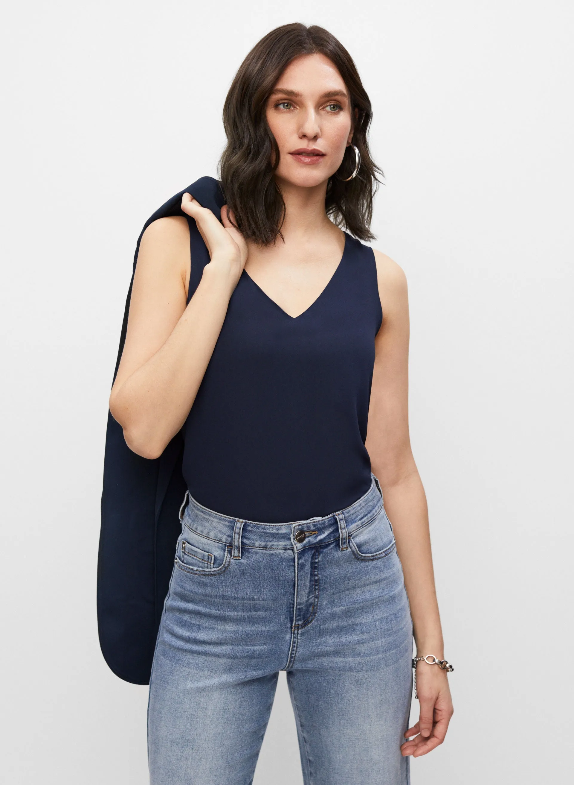 Sleeveless V-Neck Blouse sold by Melanie Lyne