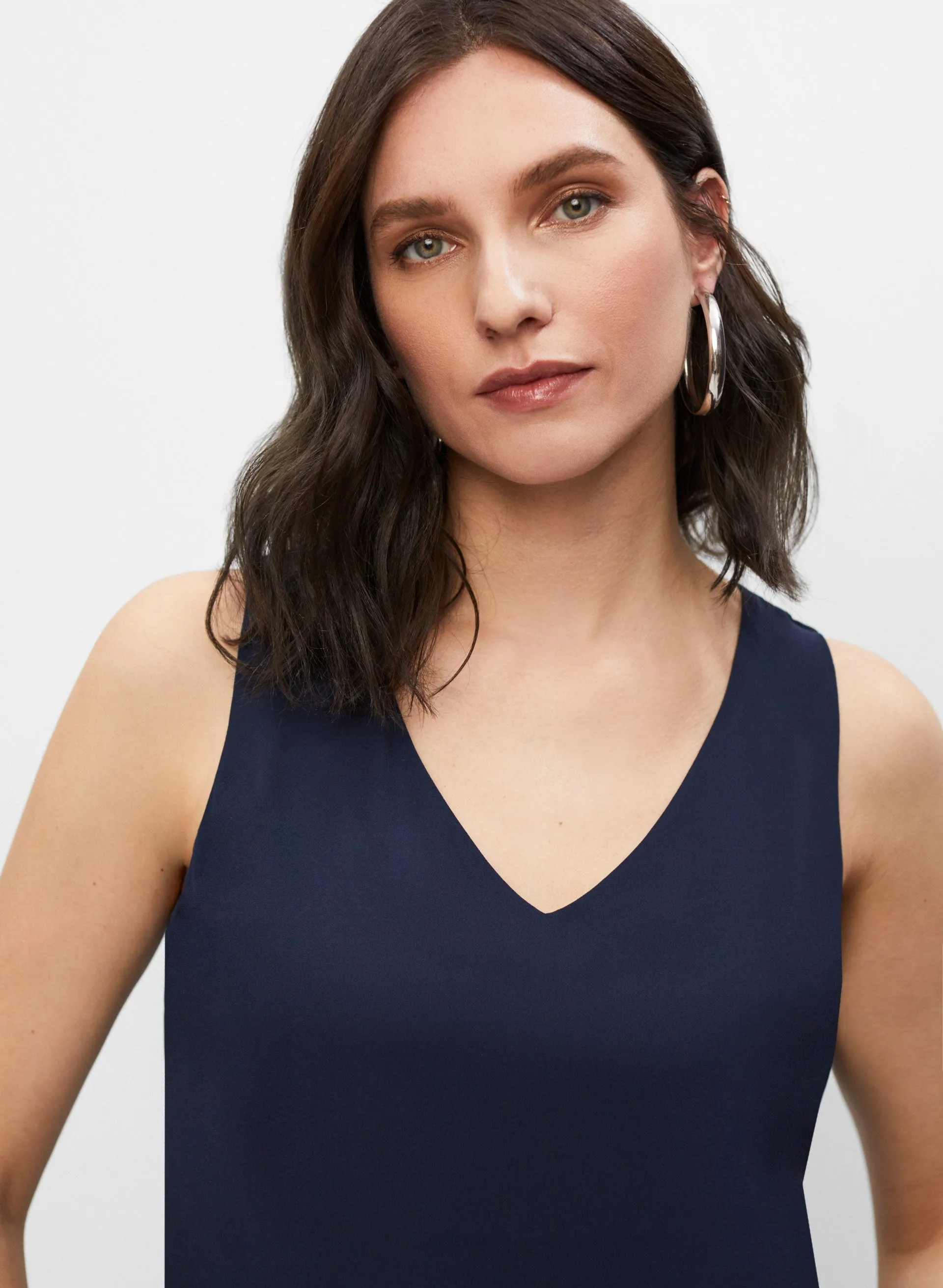 Sleeveless V-Neck Blouse sold by Melanie Lyne product image thumbnail 5