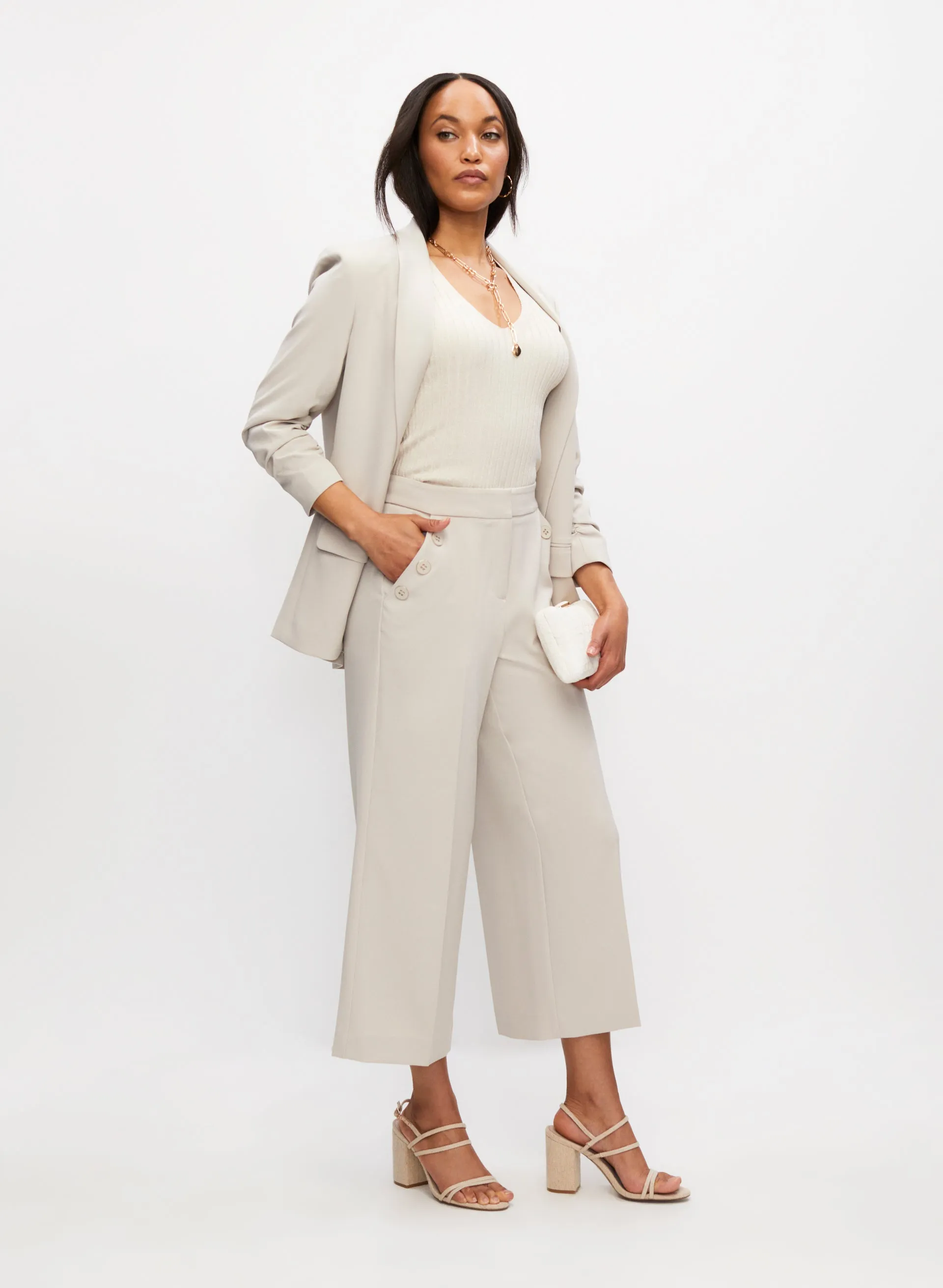 Button Detail Culotte Pants sold by Melanie Lyne product image thumbnail 5