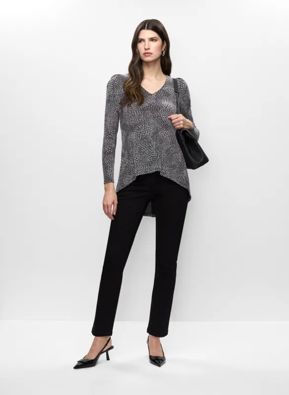 Animal Print Tunic & Straight Leg Jeans made by Melanie Lyne