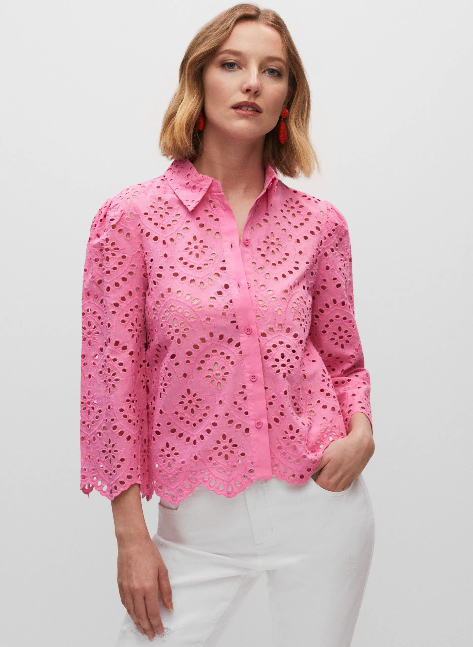 Embroidered Eyelet Blouse sold by Melanie Lyne