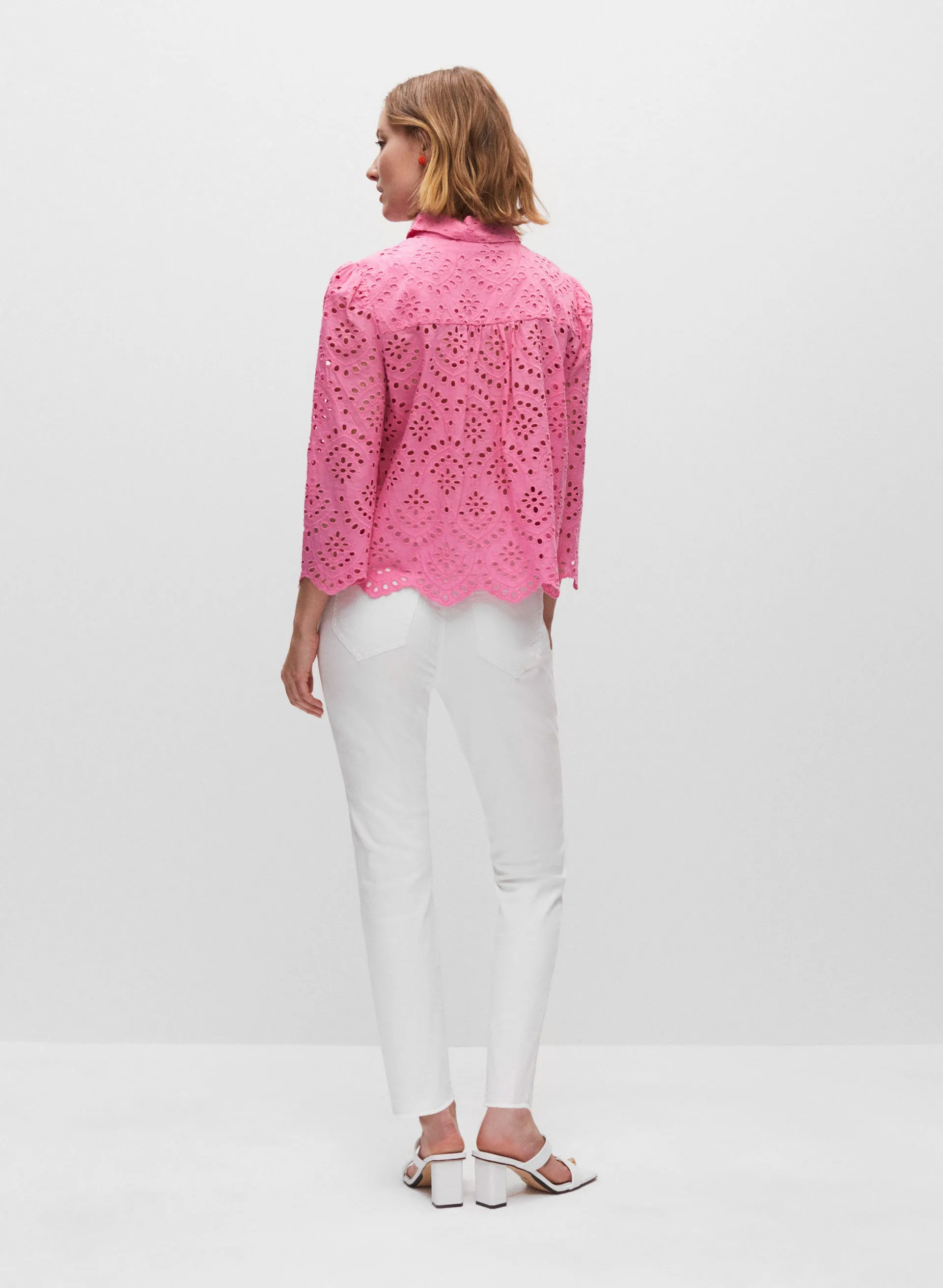 Embroidered Eyelet Blouse sold by Melanie Lyne product image thumbnail 4