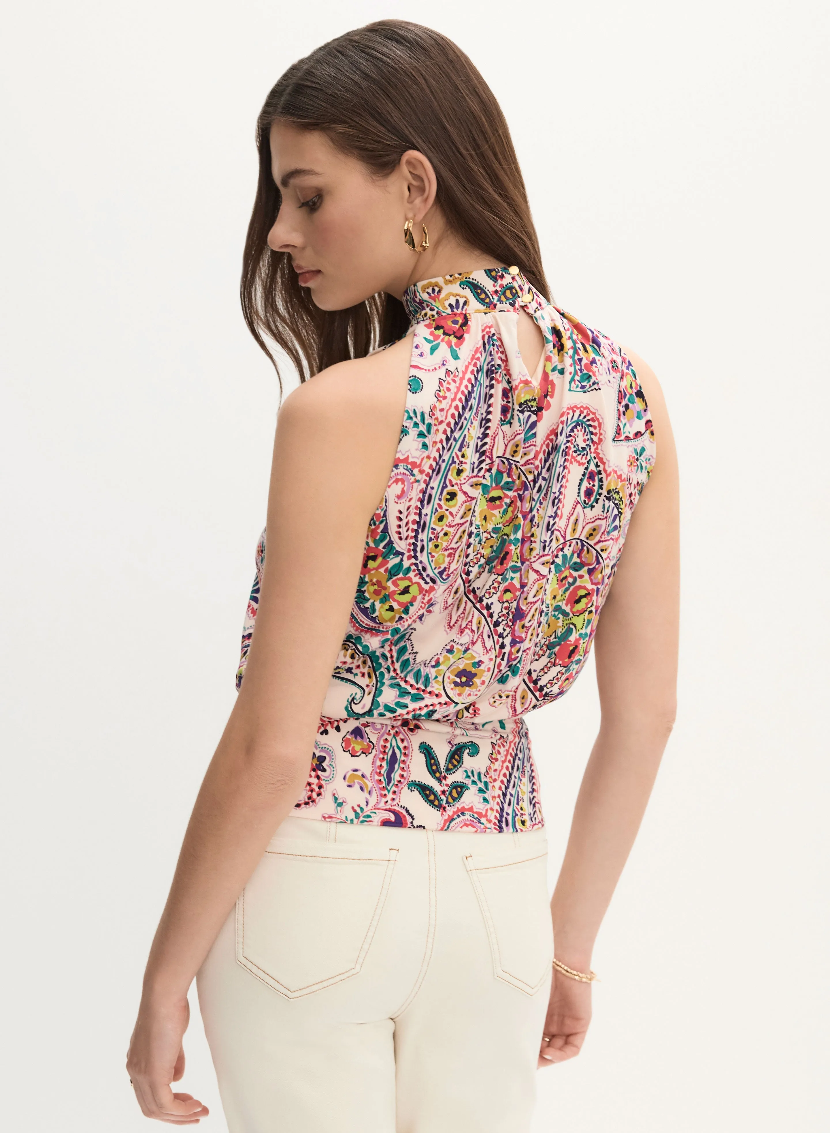 Halter Neck Paisley Print Top sold by Melanie Lyne product image thumbnail 4
