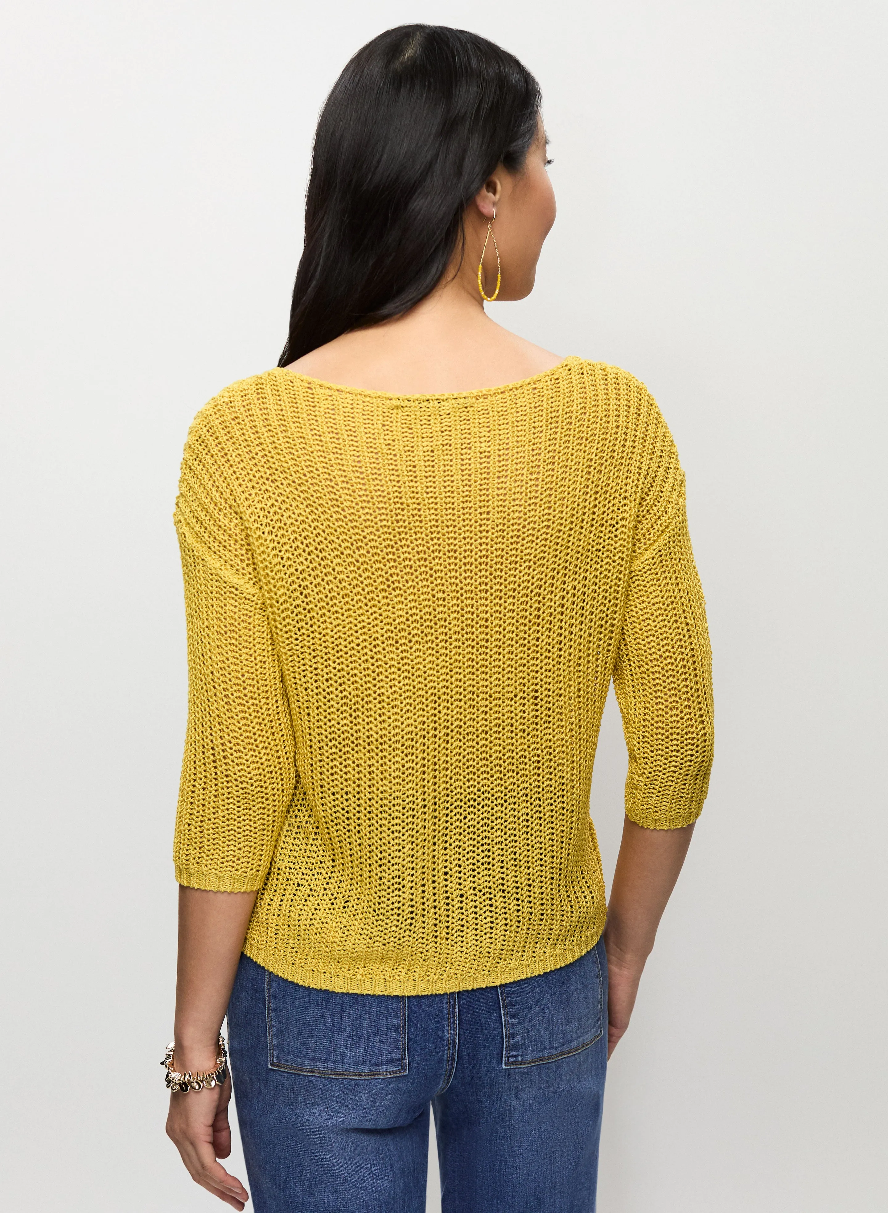 3/4 Sleeve Knit Sweater sold by Melanie Lyne product image thumbnail 4