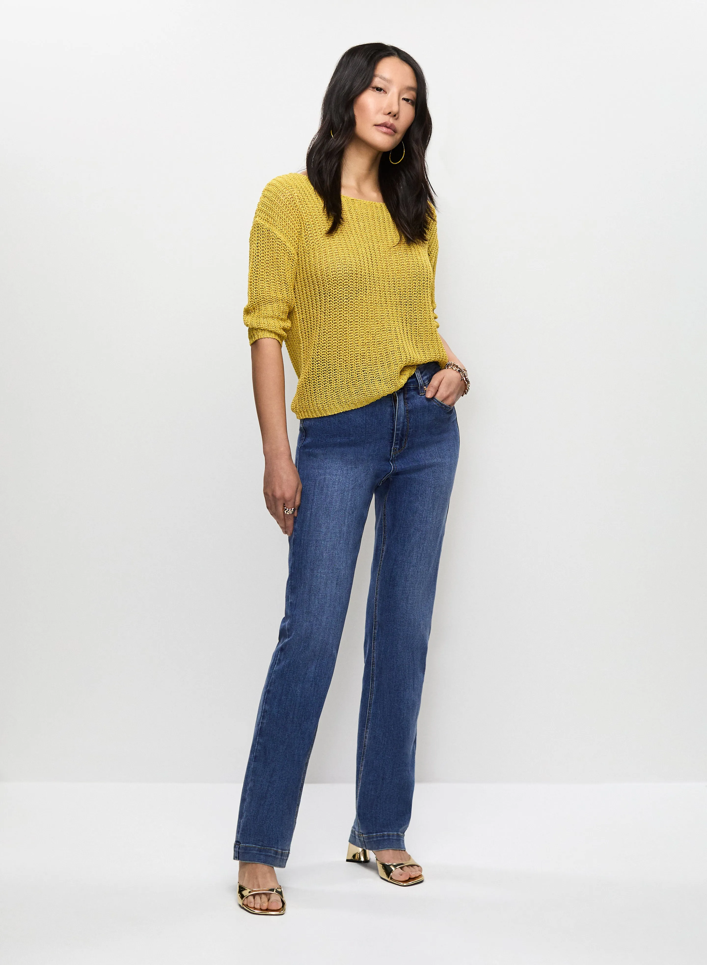 3/4 Sleeve Knit Sweater sold by Melanie Lyne product image thumbnail 3