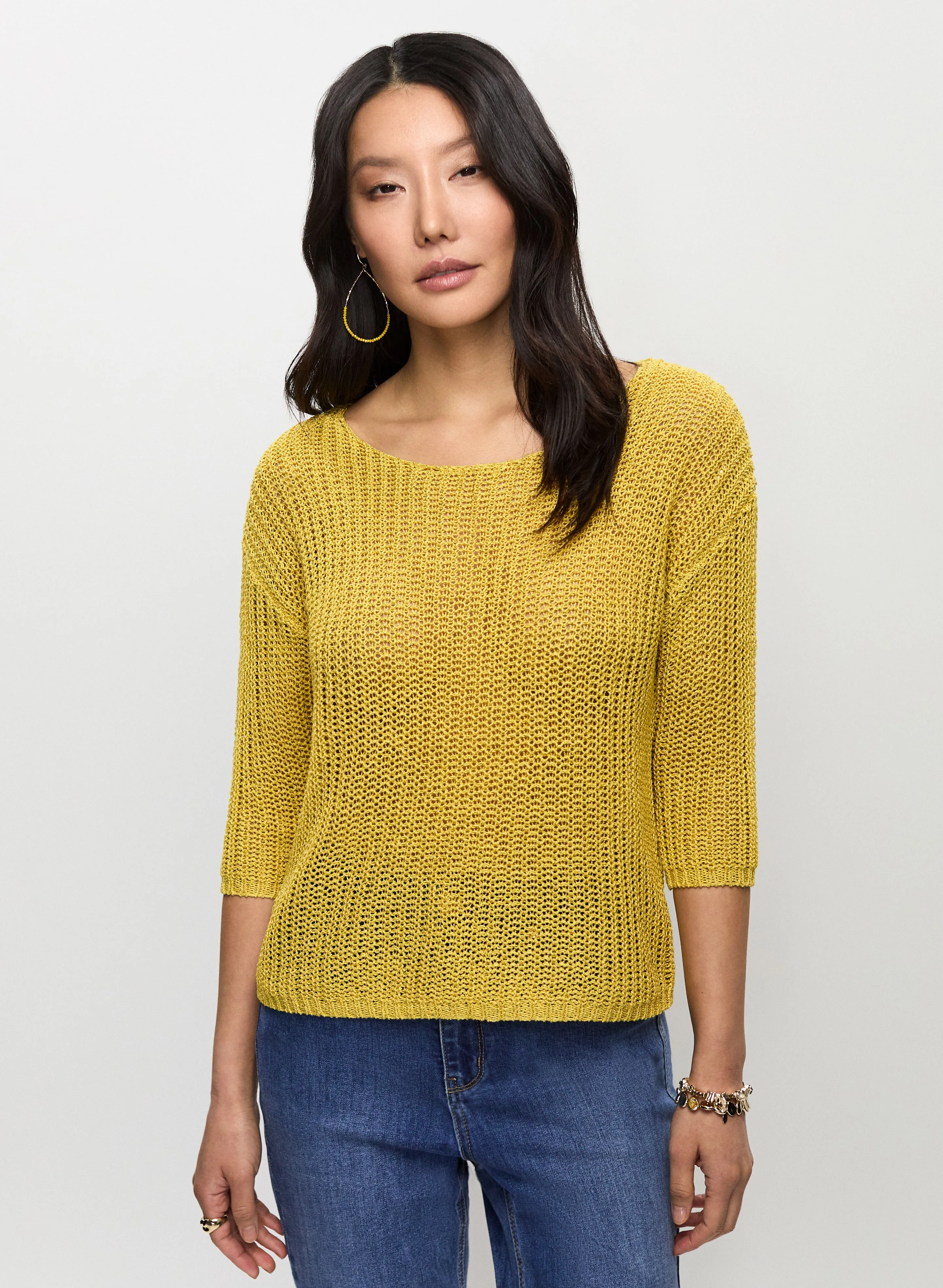 3/4 Sleeve Knit Sweater sold by Melanie Lyne product image thumbnail 5