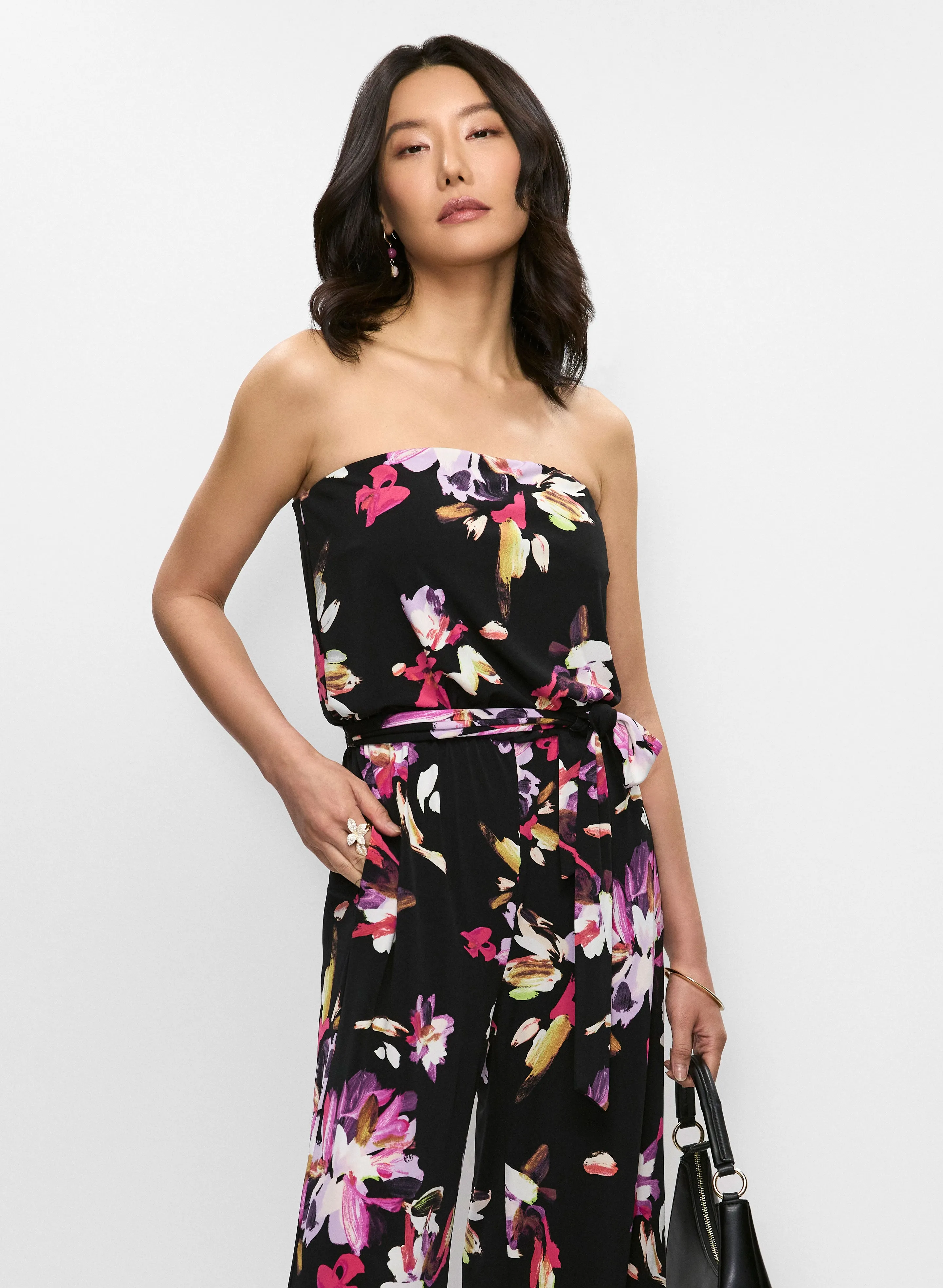 Strapless Floral Print Jumpsuit sold by Melanie Lyne product image thumbnail 3