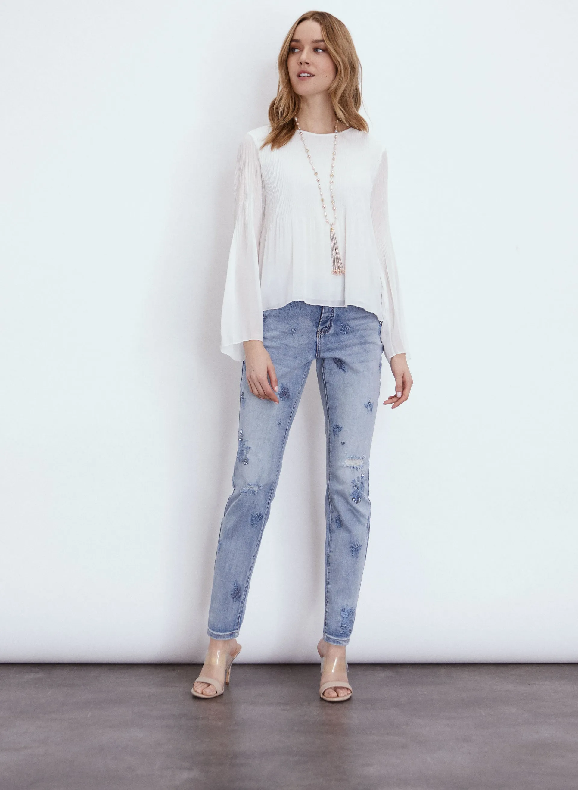 Embroidered Slim Leg Jeans sold by Melanie Lyne product image thumbnail 3