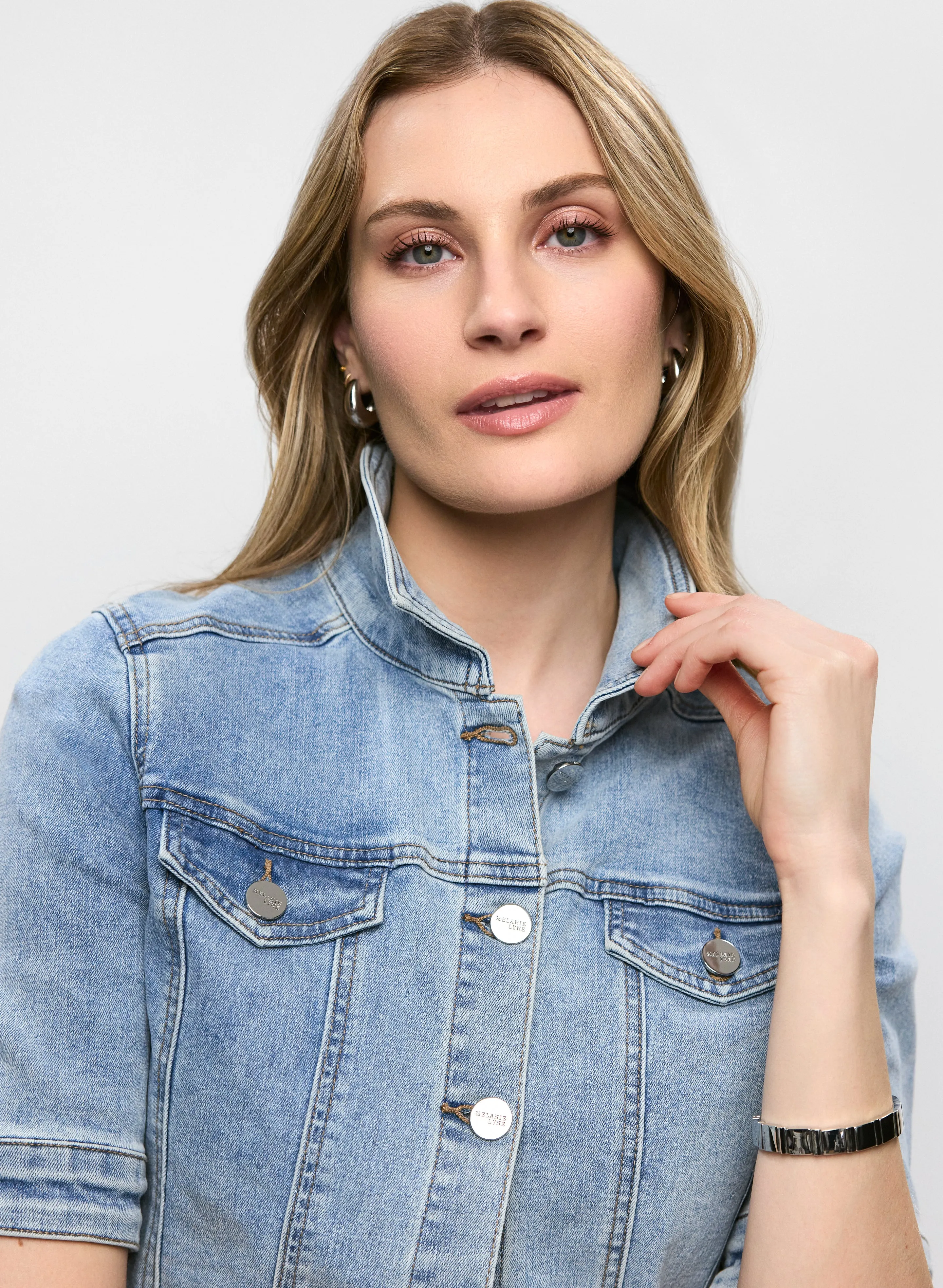 Essential Cropped Jean Jacket sold by Melanie Lyne product image thumbnail 2