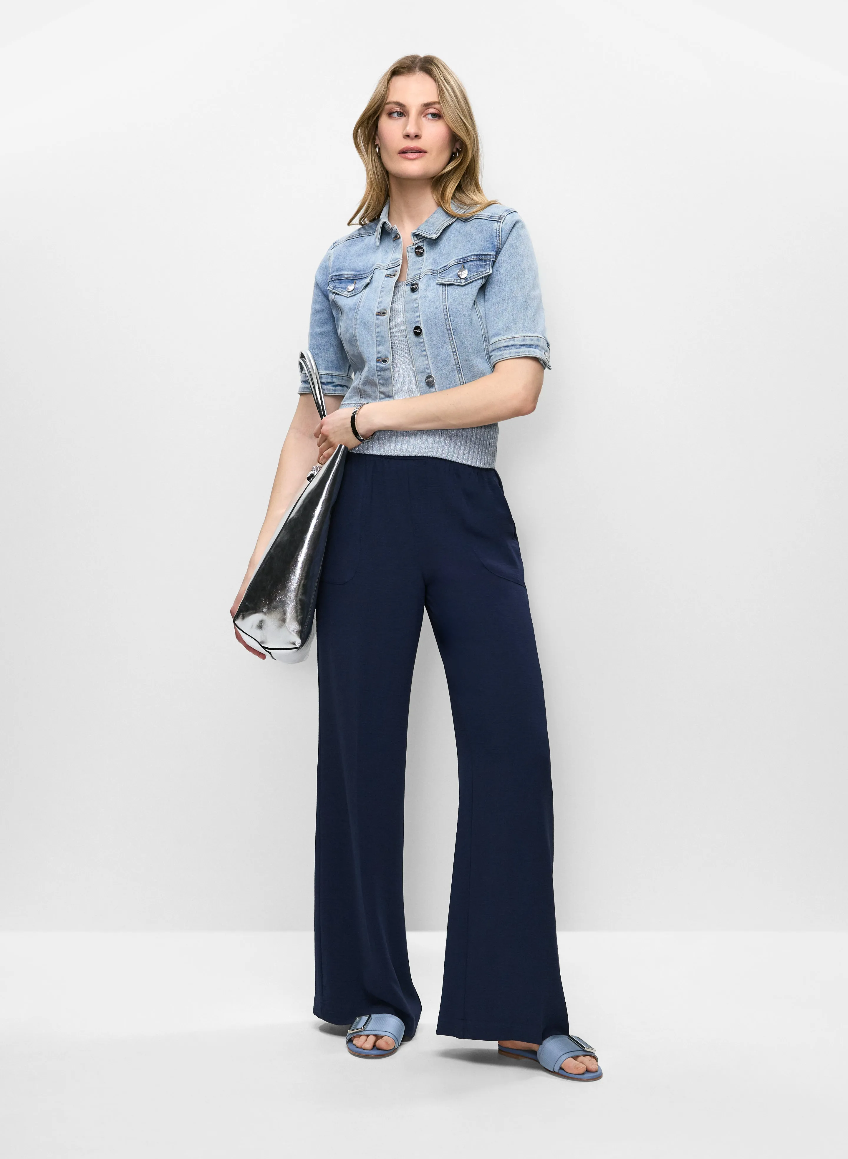 Essential Cropped Jean Jacket sold by Melanie Lyne product image thumbnail 3