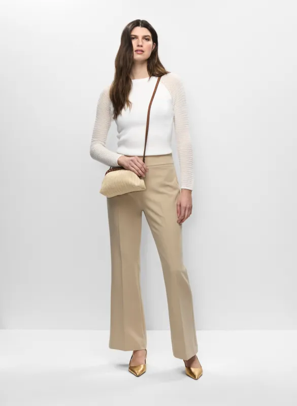 Open Weave Sleeve Sweater & Flare Leg Pants sold by Melanie Lyne