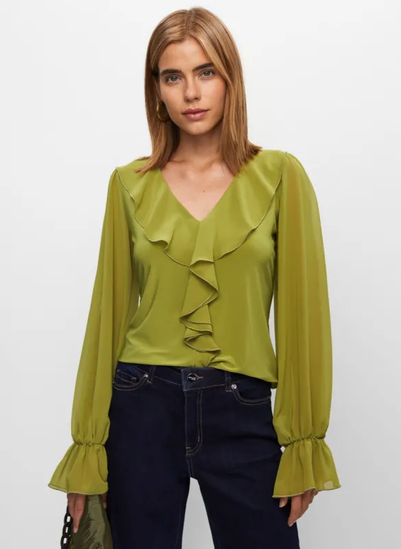 Cascading Ruffle Top sold by Melanie Lyne
