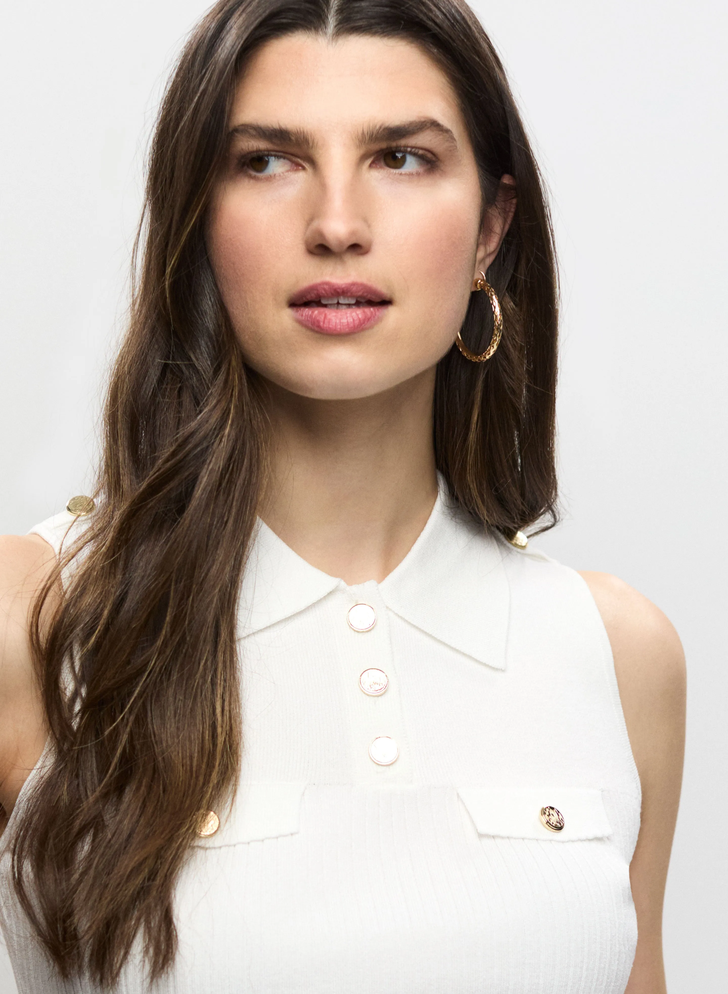 Sleeveless Knit Polo Top sold by Melanie Lyne product image thumbnail 2