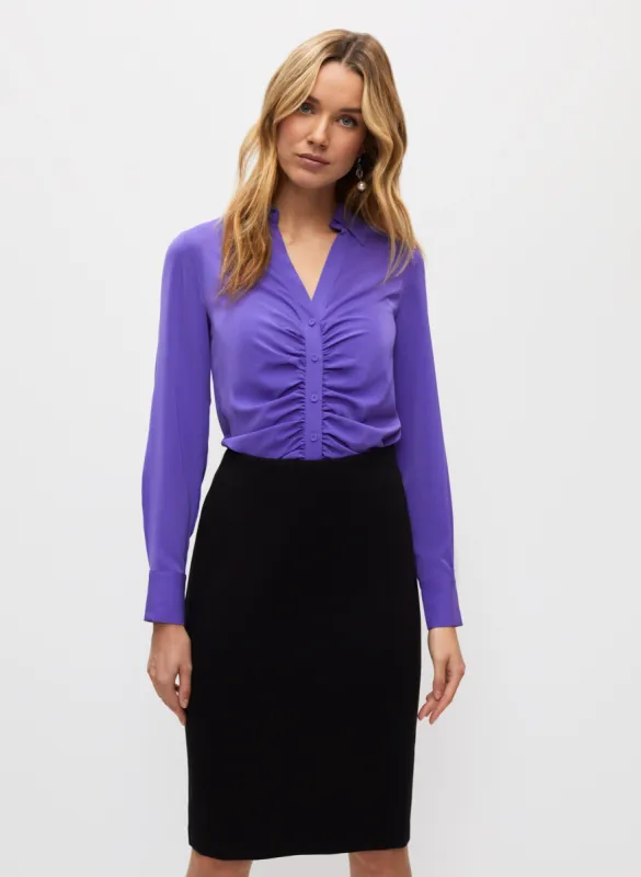 Ruched Satin Blouse sold by Melanie Lyne