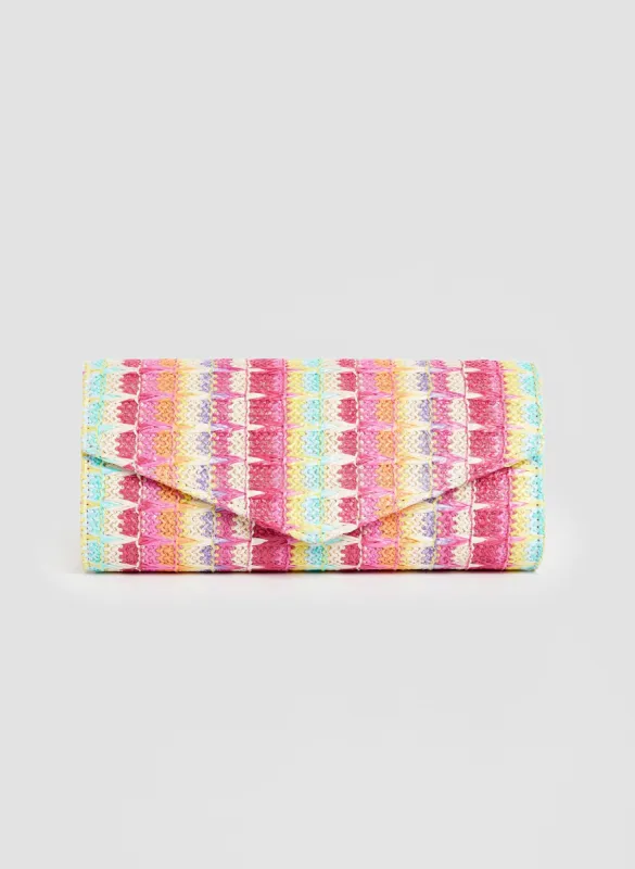 Multicolour Embroidered Envelope Clutch sold by Melanie Lyne