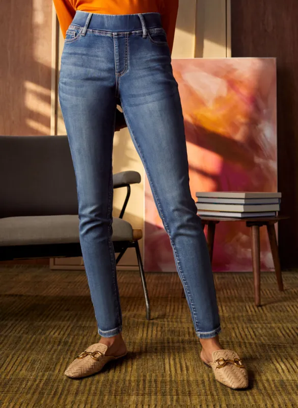 Pull-On Slim Leg Jeans sold by Melanie Lyne
