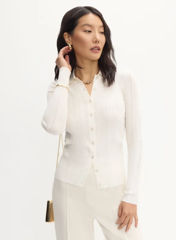 Ribbed Knit Polo Sweater sold by Melanie Lyne