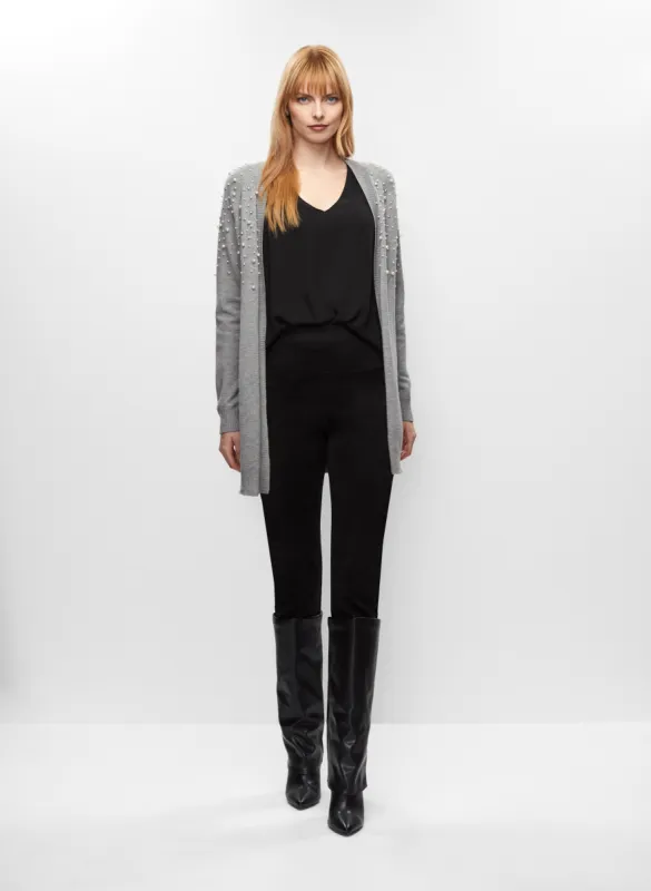 Embellished Cardigan & Faux Suede Leggings sold by Melanie Lyne
