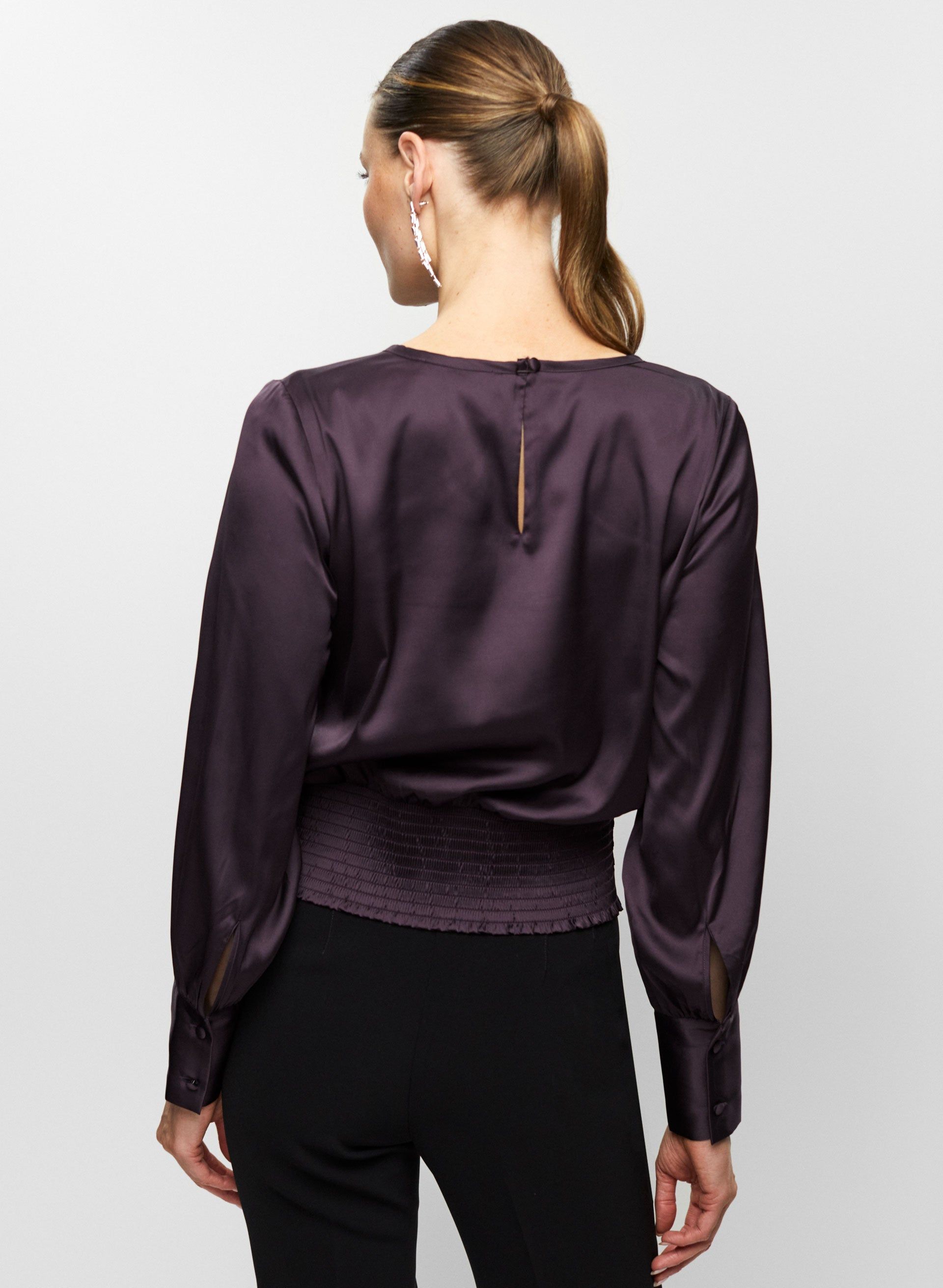 Pleat Detail Satin Blouse sold by Melanie Lyne product image thumbnail 4