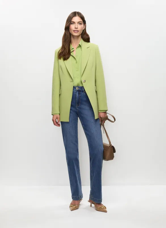 Single Button Blazer & Wide Leg Trouser Jeans sold by Melanie Lyne