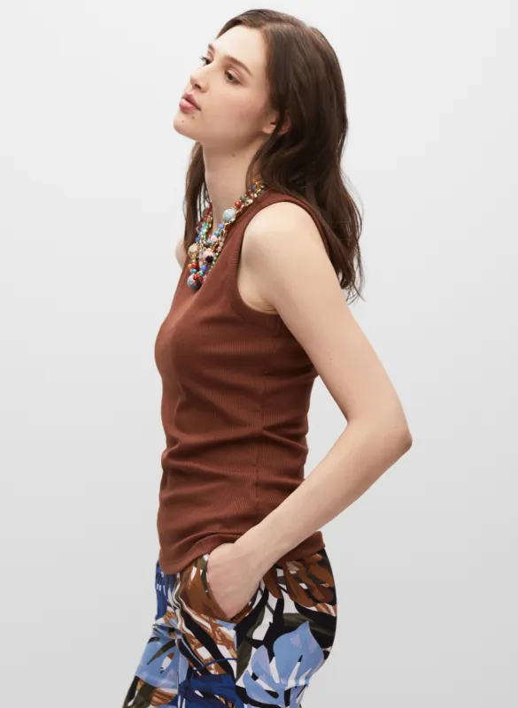 Sleeveless Ribbed Tank Top sold by Melanie Lyne