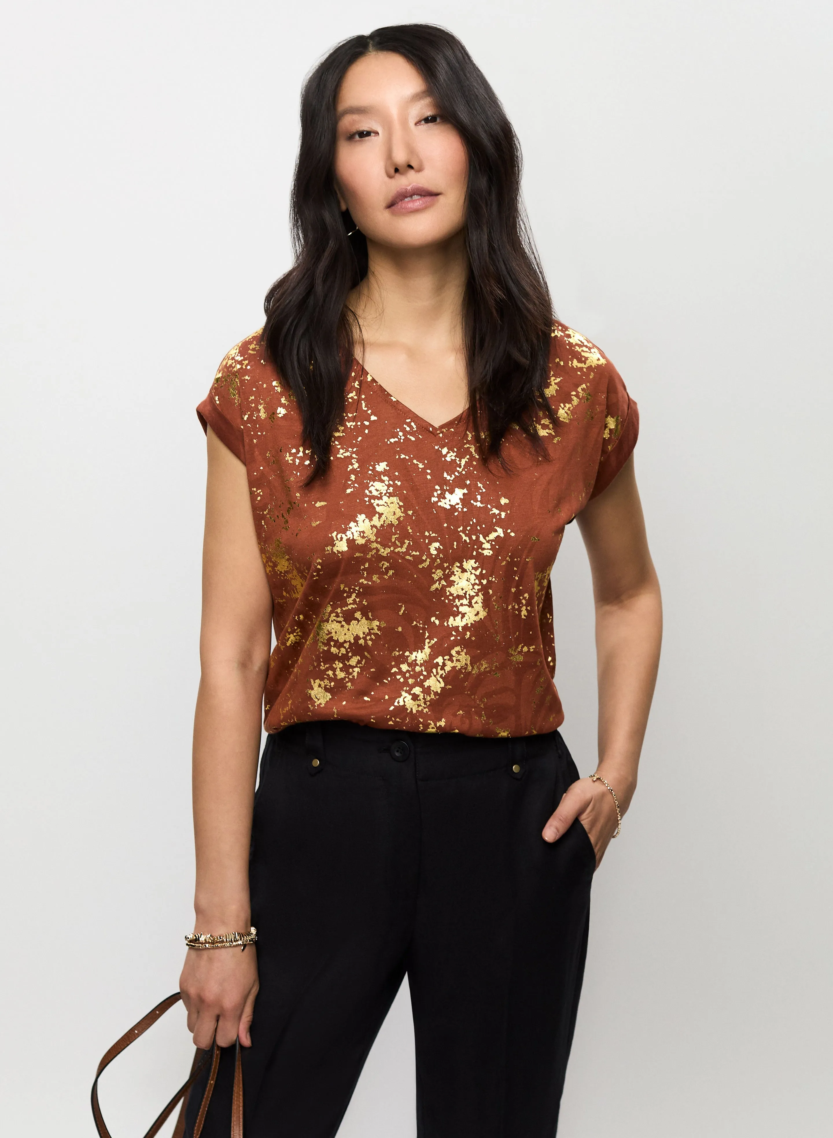 Foil Motif T-Shirt sold by Melanie Lyne