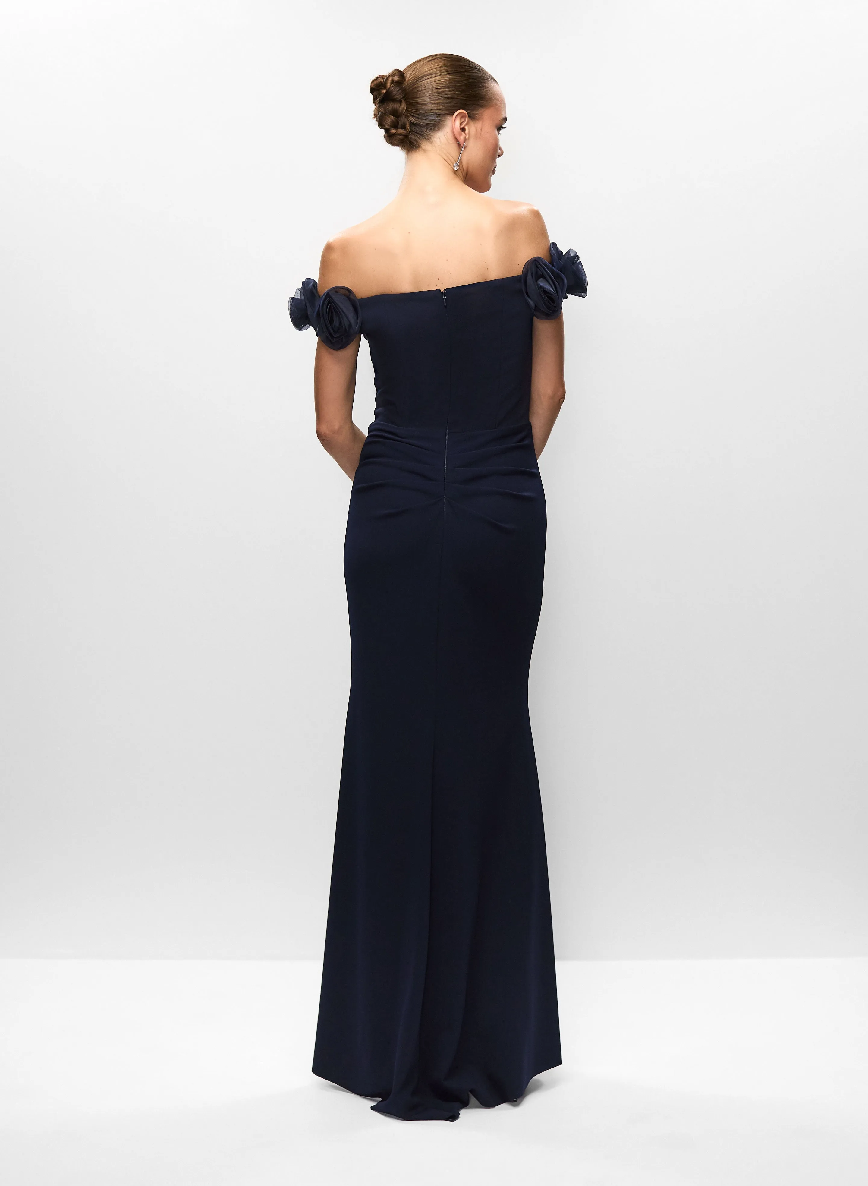 Off-the-Shoulder Rosette Gown sold by Melanie Lyne product image thumbnail 4