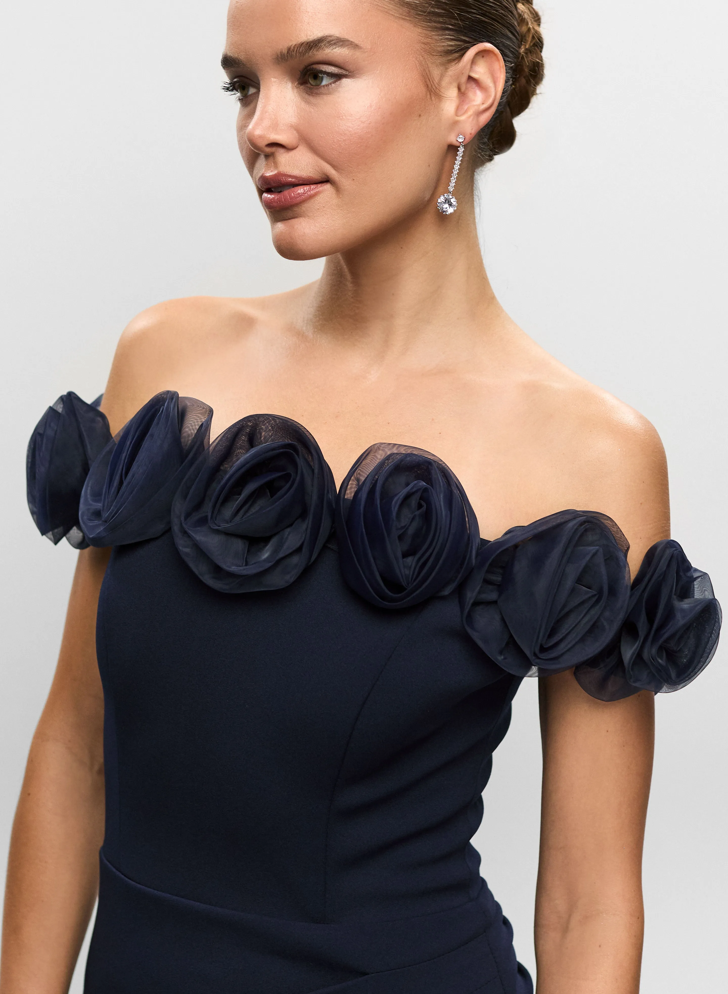 Off-the-Shoulder Rosette Gown sold by Melanie Lyne product image thumbnail 5