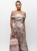 Bardot Neck Embroidered Dress sold by Melanie Lyne